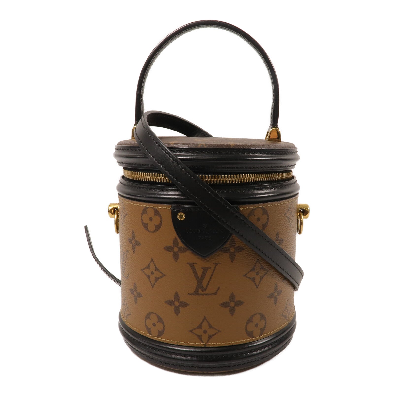 LOUIS VUITTON Monogram Reverse Cannes金扣手挽肩背兩用袋