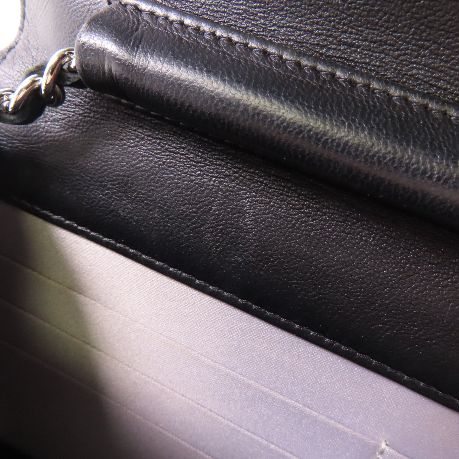 CHANEL CC SHW WOC Wallet On Chain Shoulder Bag Calfskin Leather Black