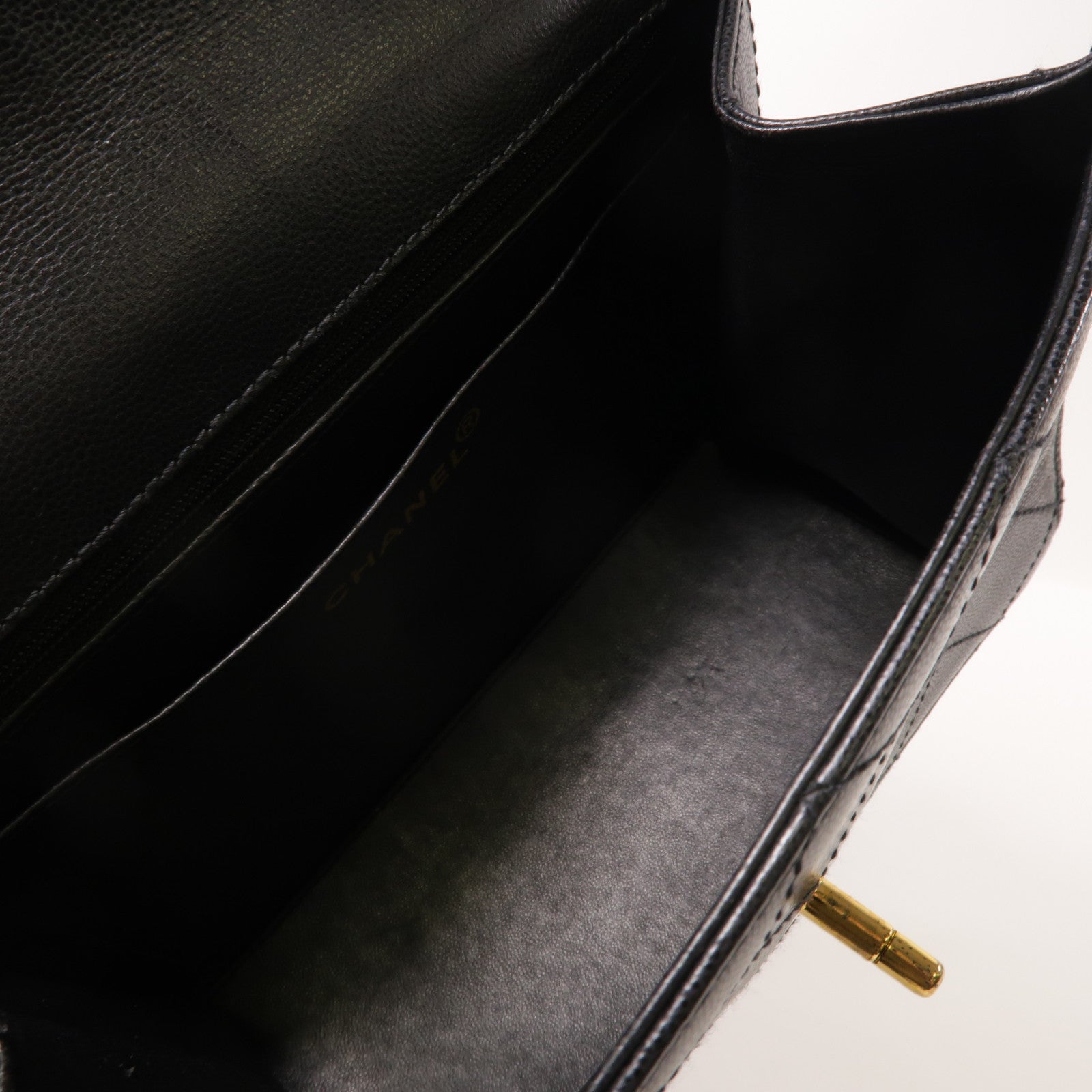 CHANEL 牛皮皮革Vintage Shoulder Bag金扣肩背袋