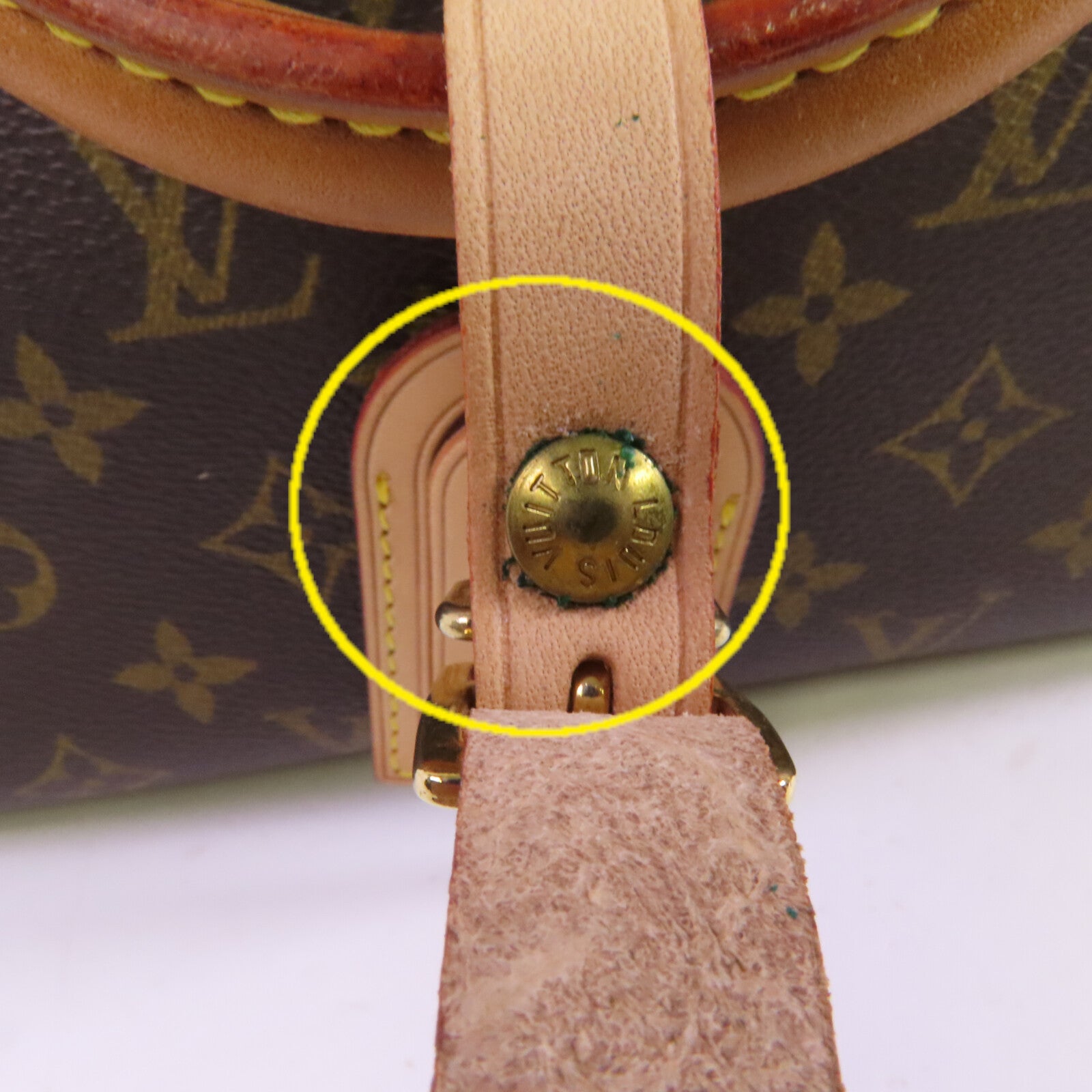 LOUIS VUITTON Monogram Deauville金扣手挽袋