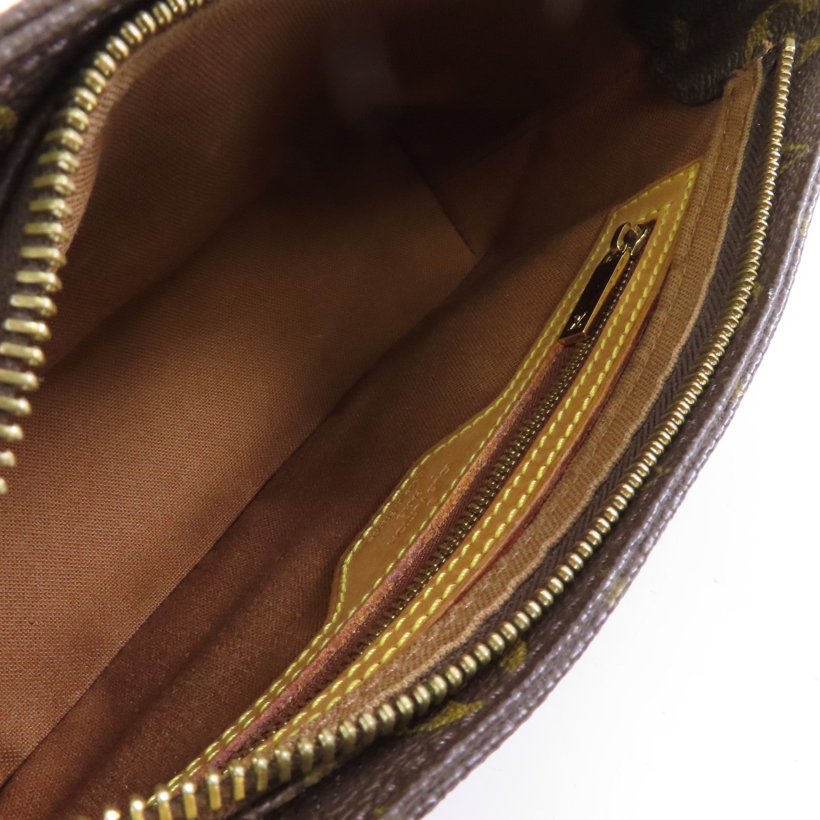LOUIS VUITTON Monogram Trotteur金扣肩背袋棕色