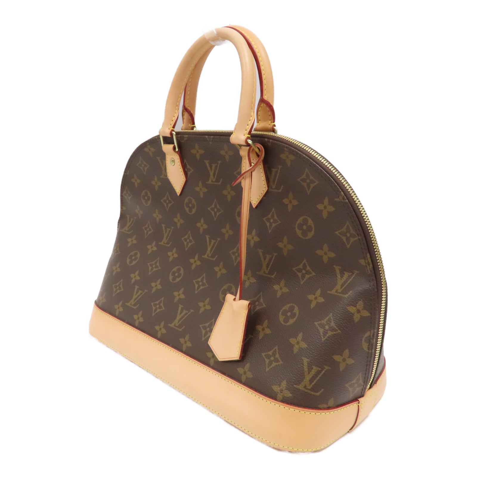 LOUIS VUITTON Monogram Alma金扣手挽袋啡色