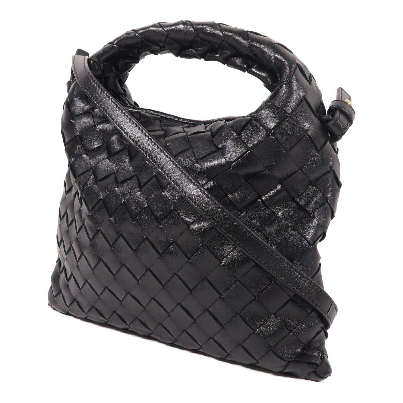 BOTTEGA VENETA 牛皮皮革Mini Hop金扣手挽肩背兩用袋