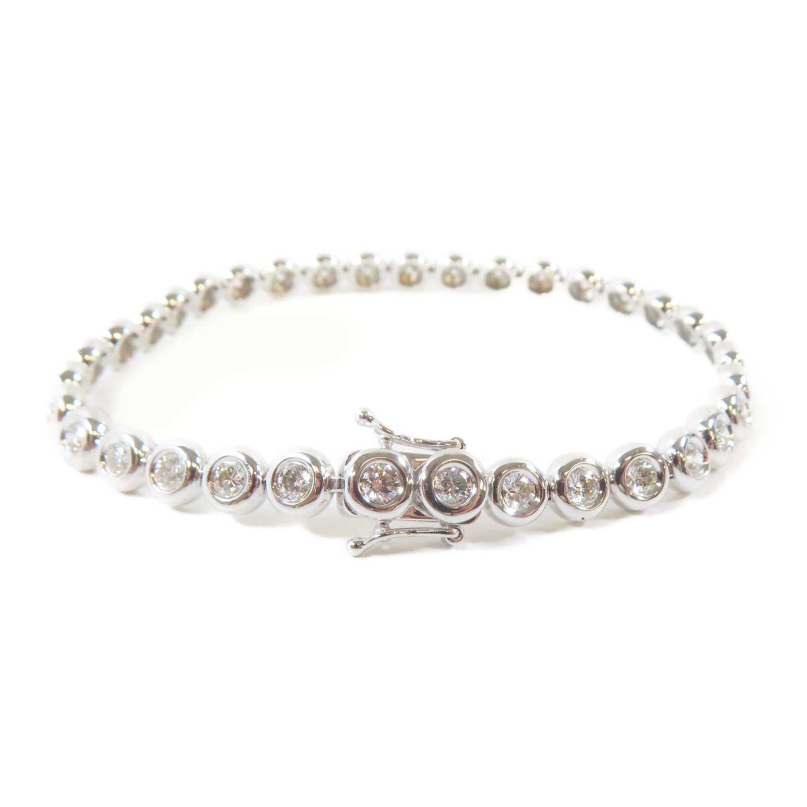 JEWELRY 18K白金Diamond Bracelet2.312ct鑽石手鏈#16.5cm