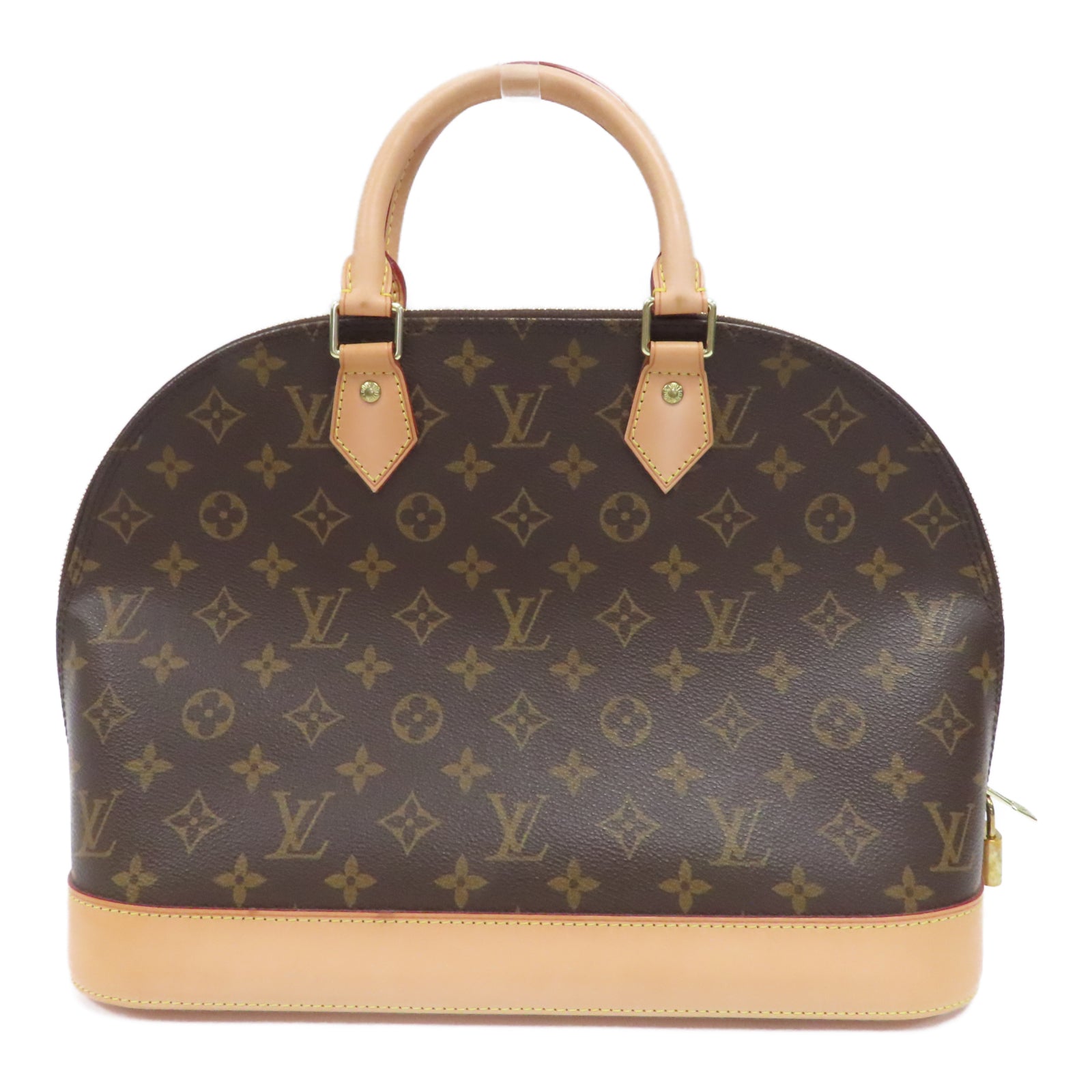 LOUIS VUITTON Monogram Alma金扣手挽袋啡色