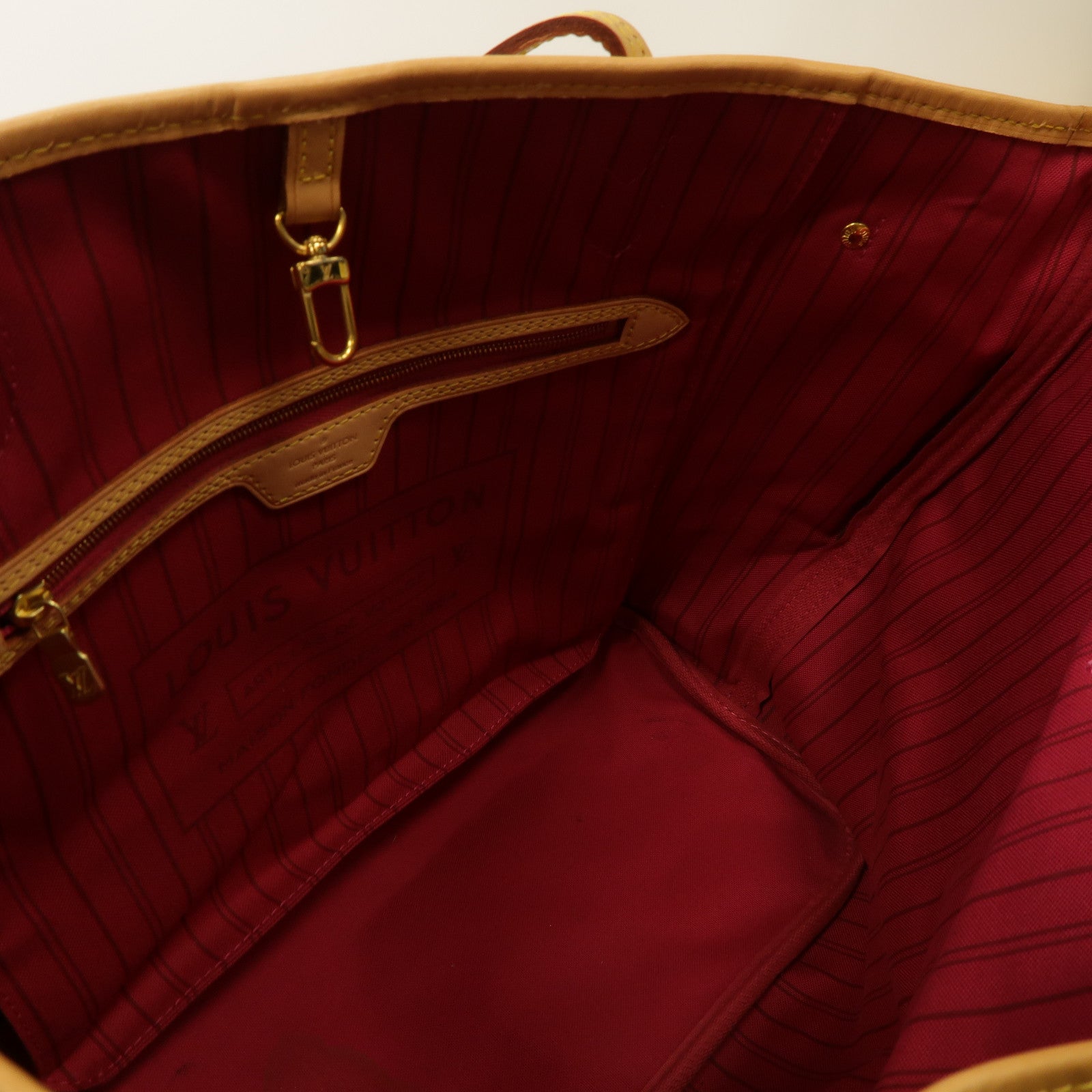 LOUIS VUITTON Monogram Patches Neverfull MM金扣手挽袋啡色