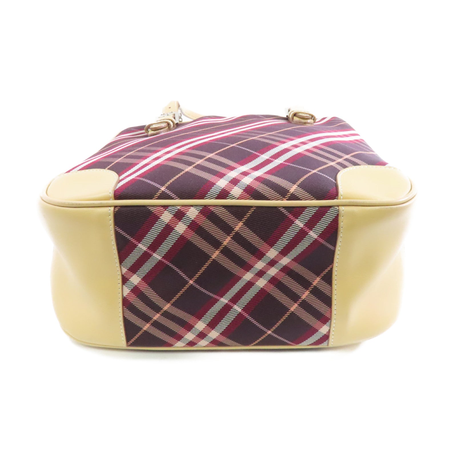 BURBERRY BLUE LABEL 帆布Shoulder Bag銀扣肩背袋紅色/啡色