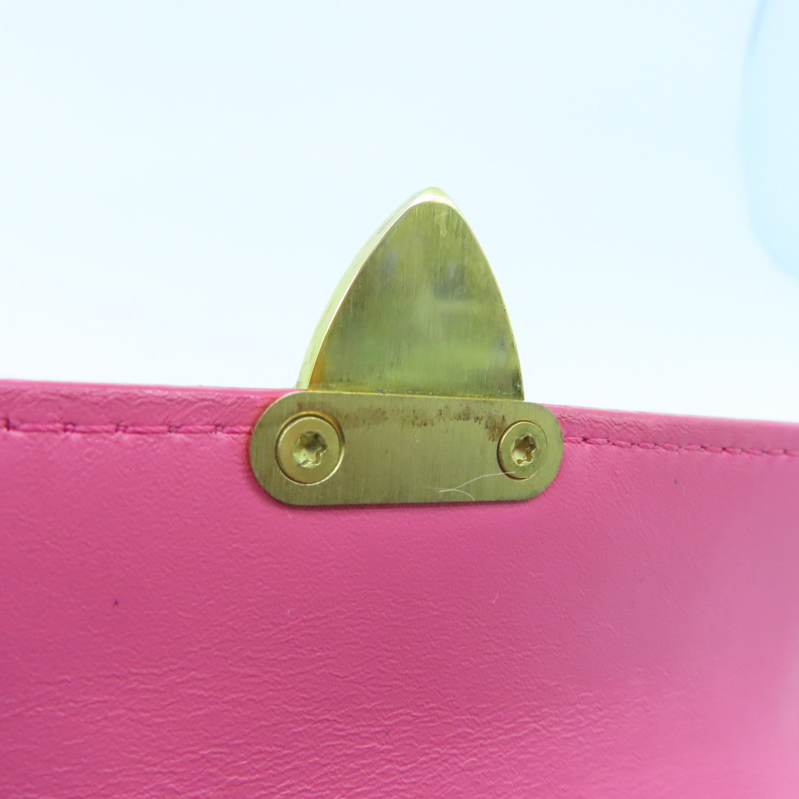 LOUIS VUITTON Vernis Wallet gold buckle wallet pink