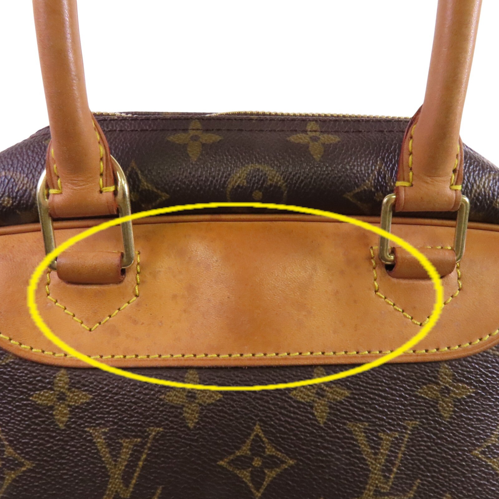 LOUIS VUITTON Monogram Deauville金扣手挽袋