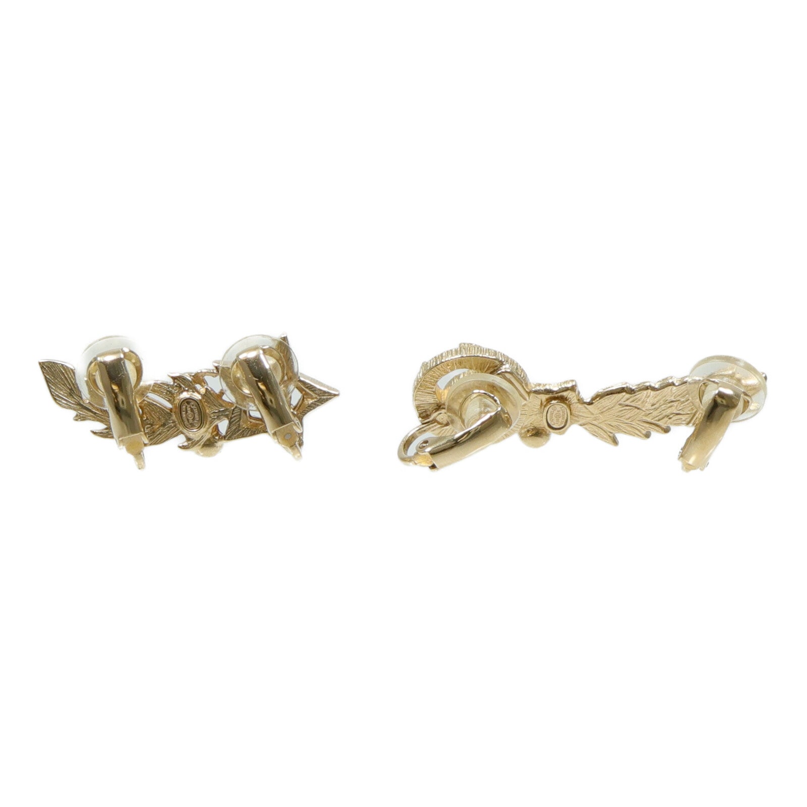 CHANEL 金屬/水晶/樹脂Shooting Star CC Logo Ear Cuffs耳環