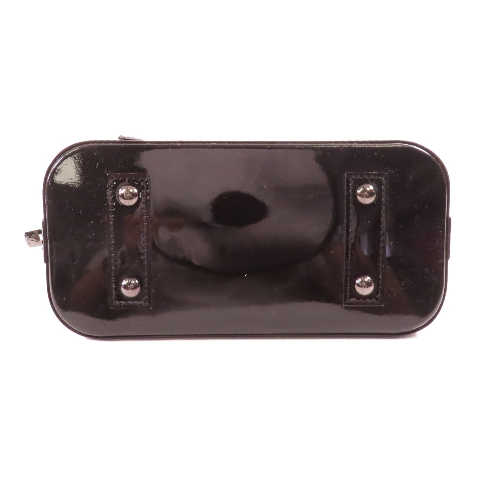 LOUIS VUITTON Monogram Vernis Alma BB銀扣手挽肩背兩用袋