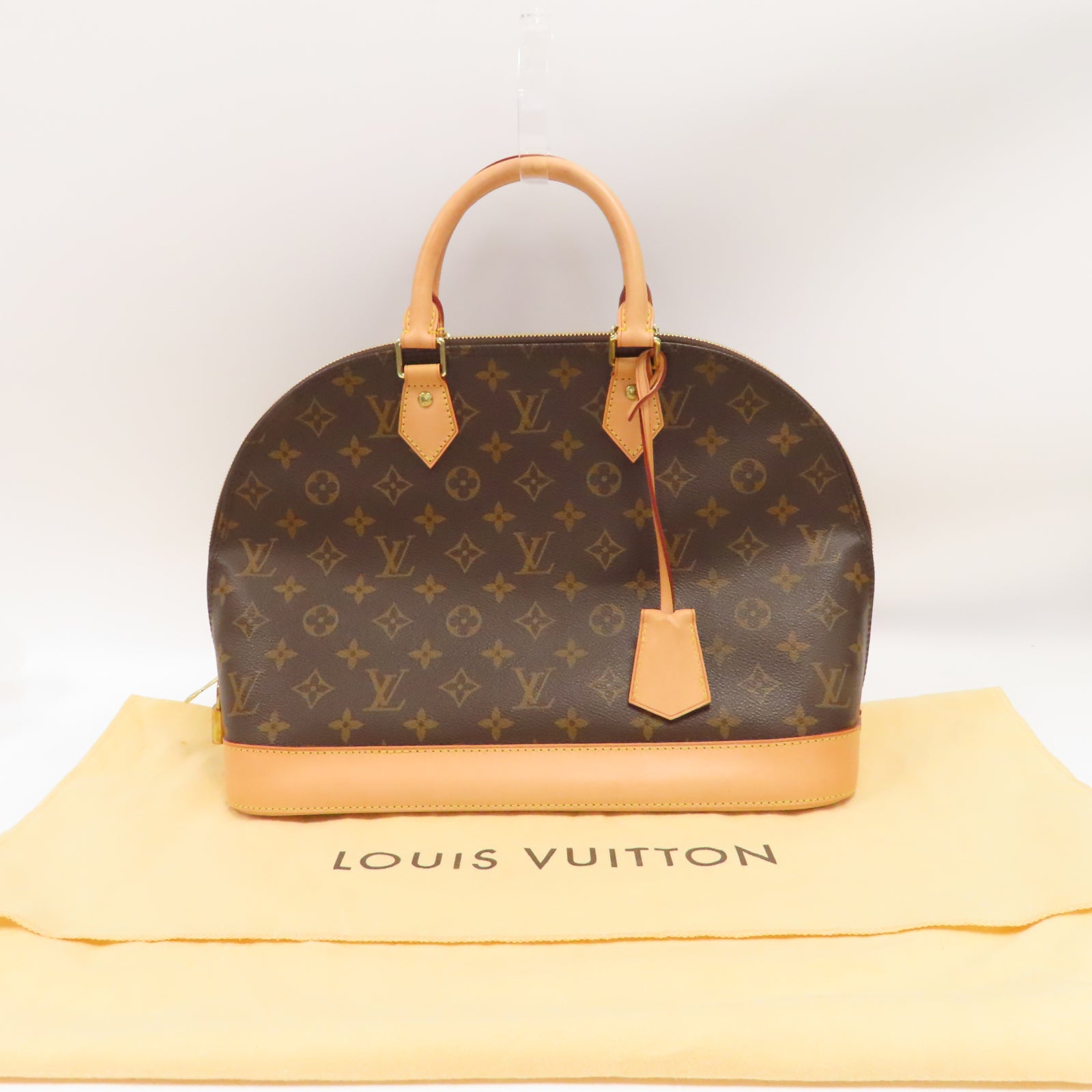 LOUIS VUITTON Monogram Alma金扣手挽袋啡色