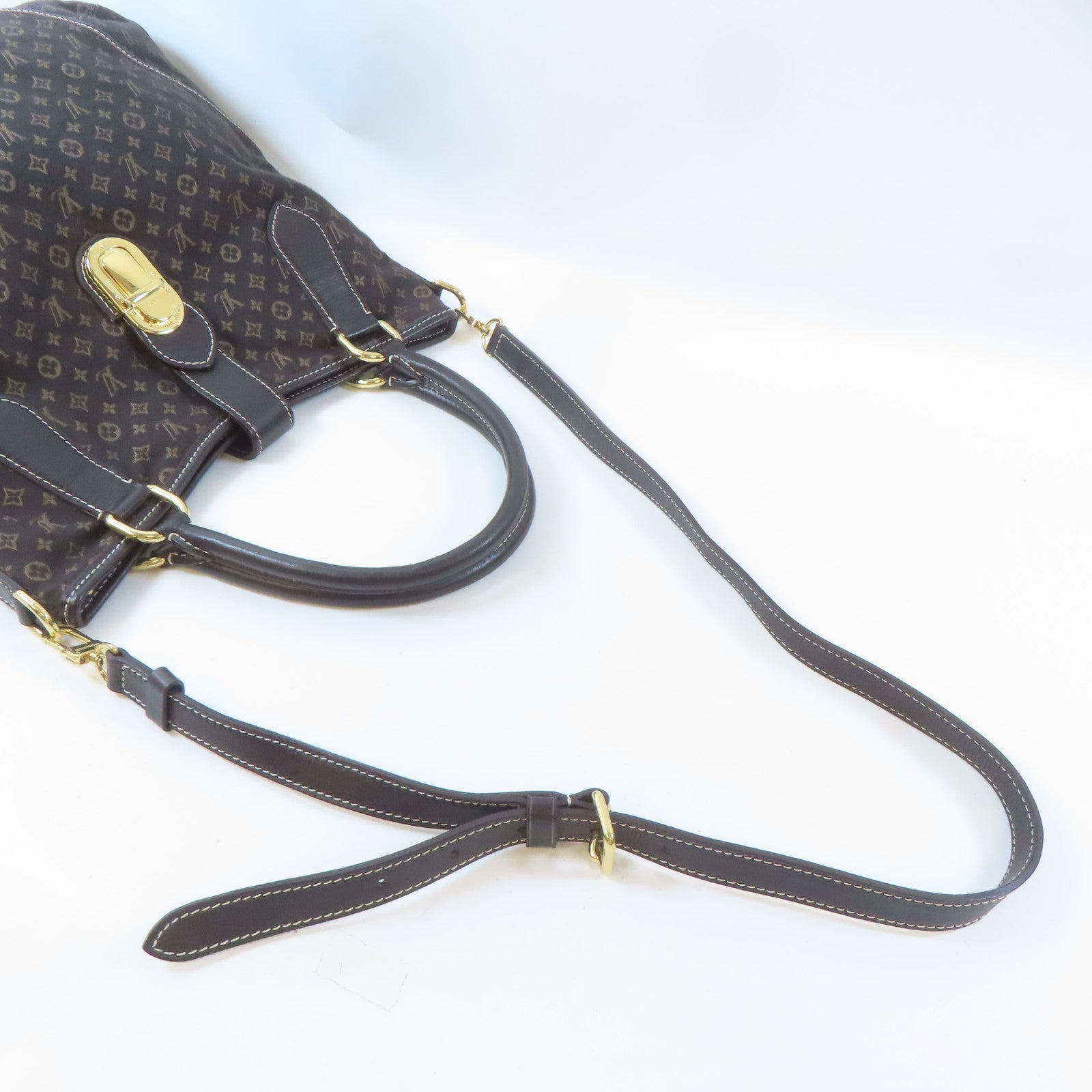 LOUIS VUITTON Monogram Idylle Elegie金扣手挽肩背兩用袋啡色