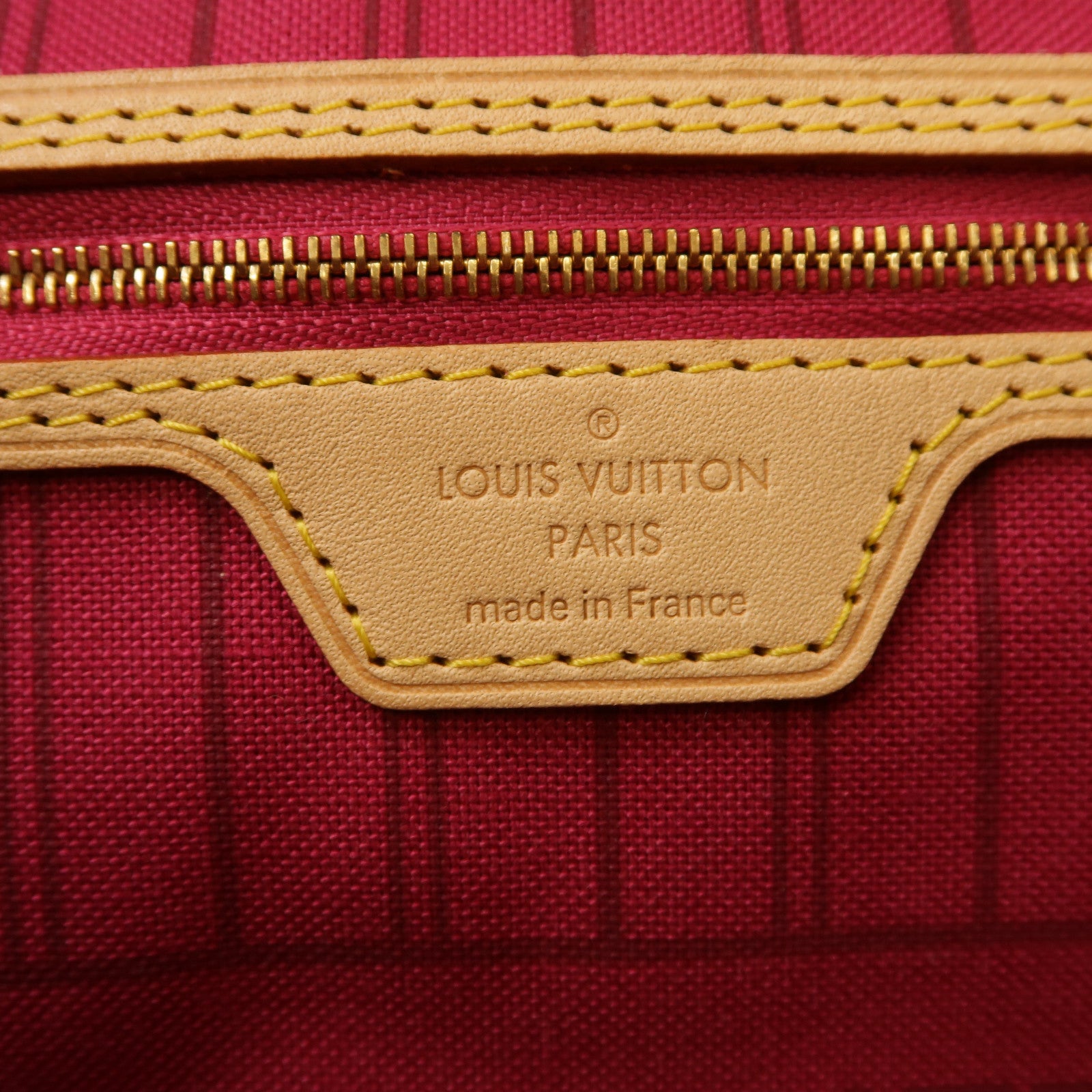 LOUIS VUITTON Monogram Patches Neverfull MM金扣手挽袋啡色