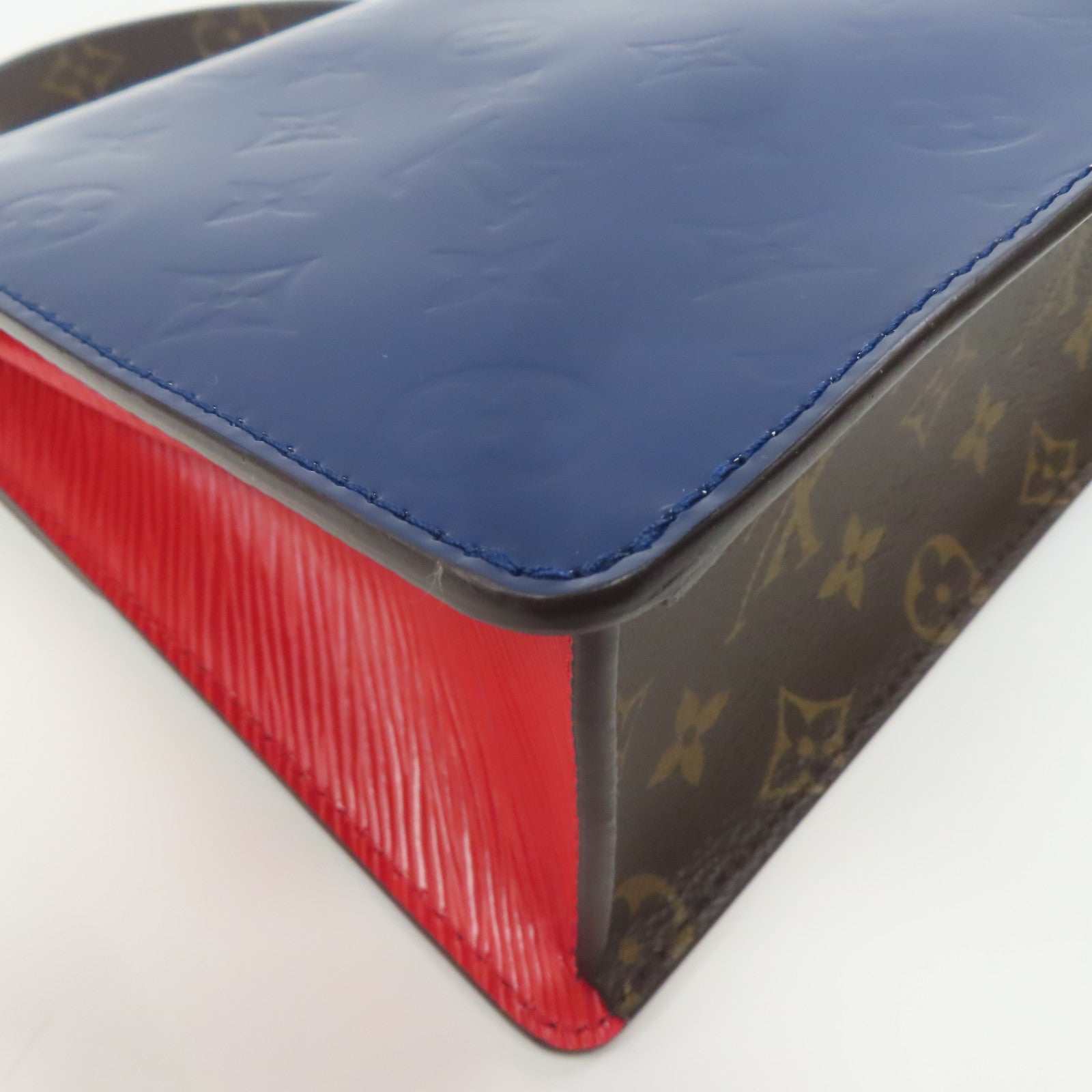 LOUIS VUITTON Epi皮革Spring Street銀扣手挽肩背兩用袋藍色