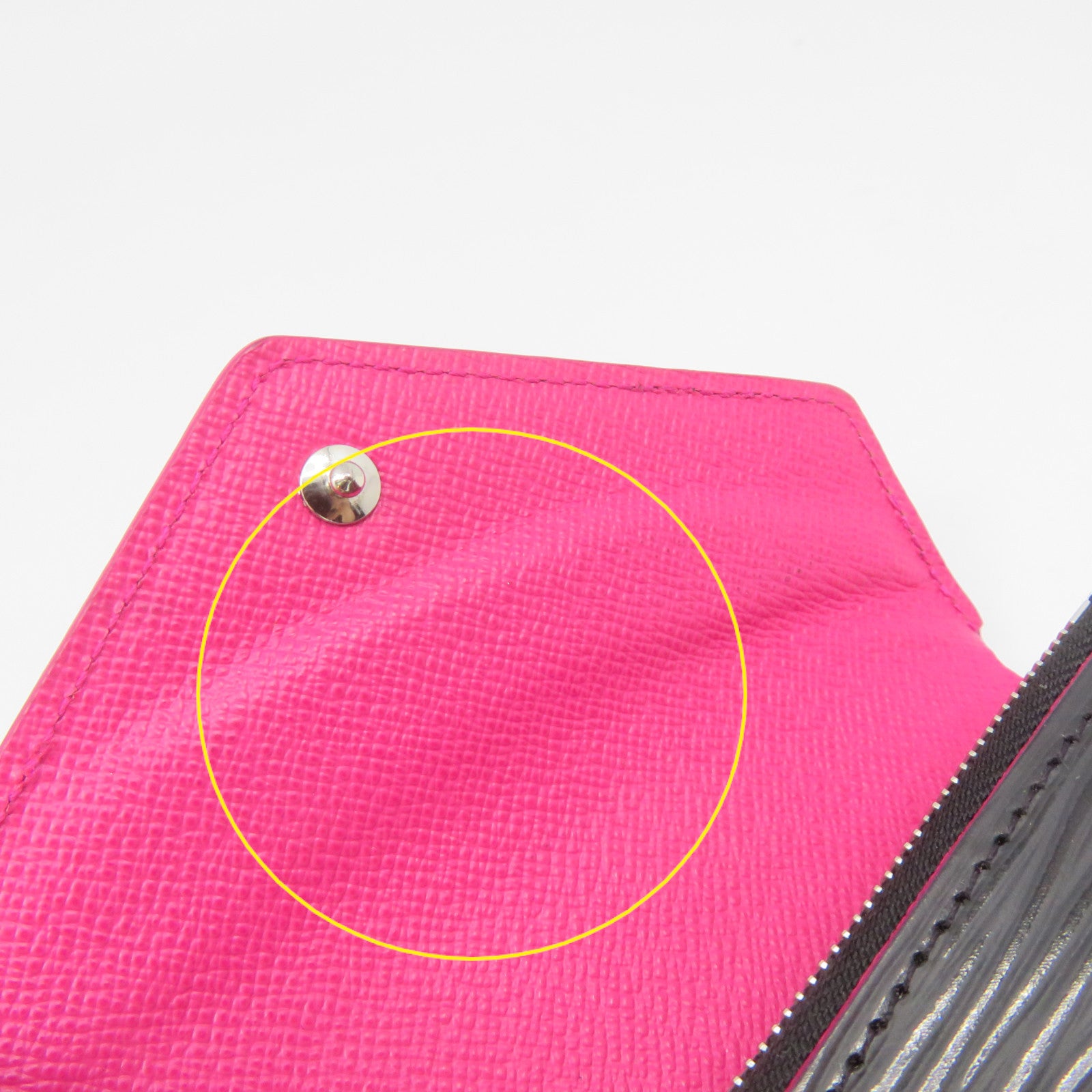 LOUIS VUITTON Epi Victorine Small Wallet短钱包黑色/粉红色