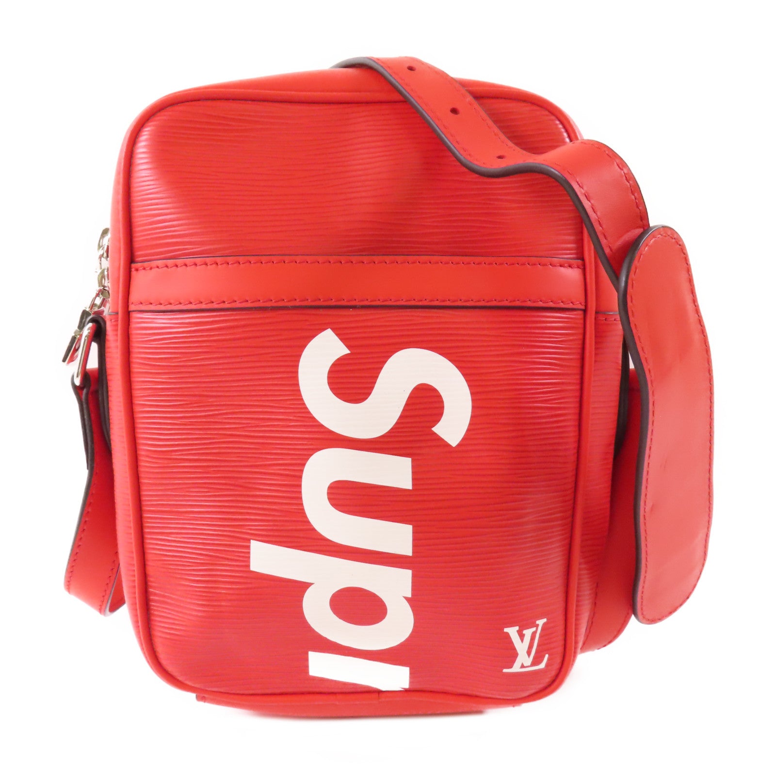 LOUIS VUITTON Epi Supreme x Danube PM銀扣肩背袋