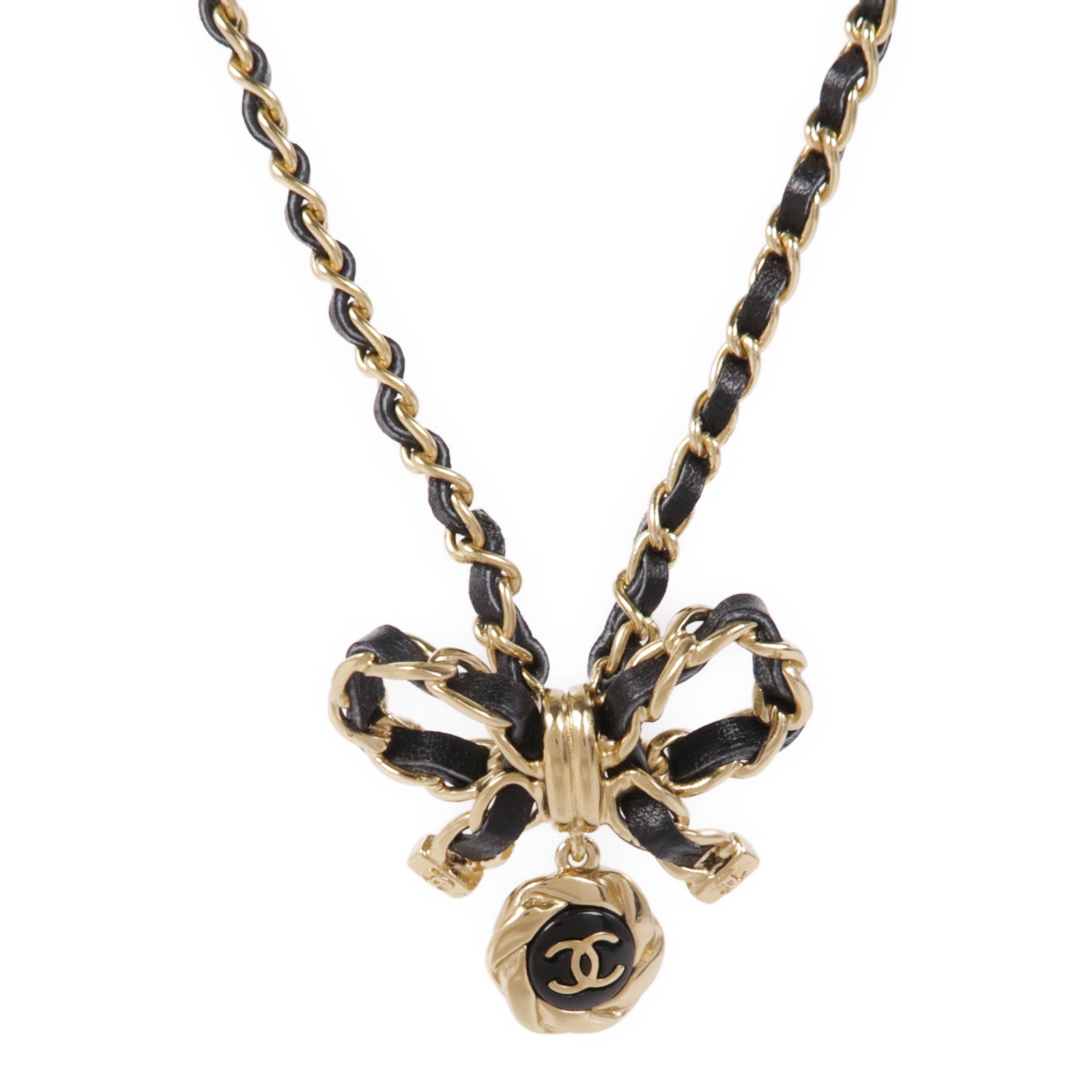 CHANEL 皮革/金屬Necklace項鍊
