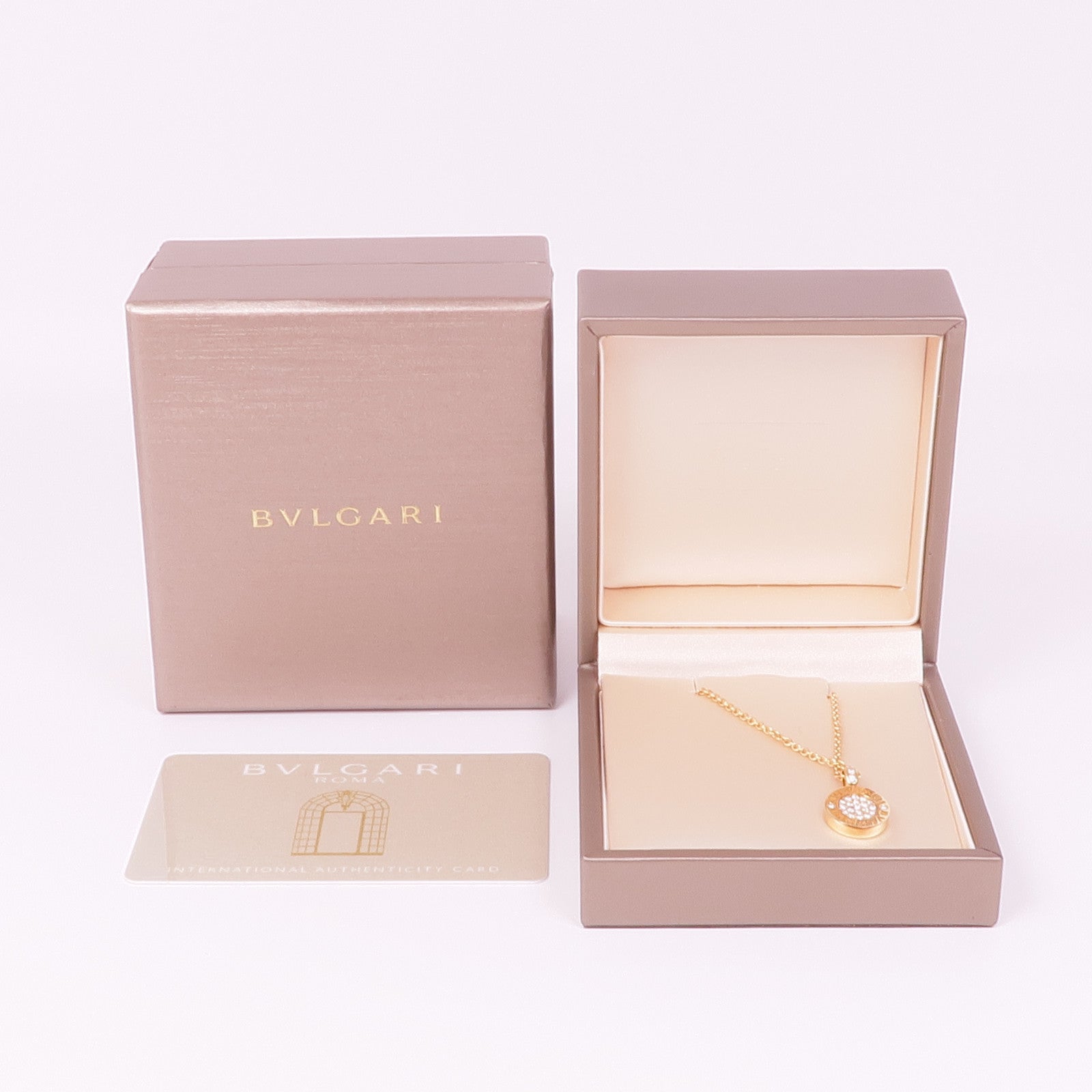 BVLGARI 18K玫瑰金Bvlgari Bvlgari Necklace Green翡翠/鑽石項鍊