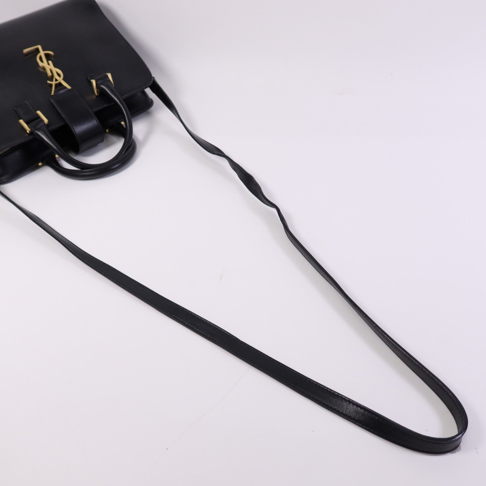 SAINT LAURENT 牛皮皮革Baby Cabas金扣手挽肩背兩用袋