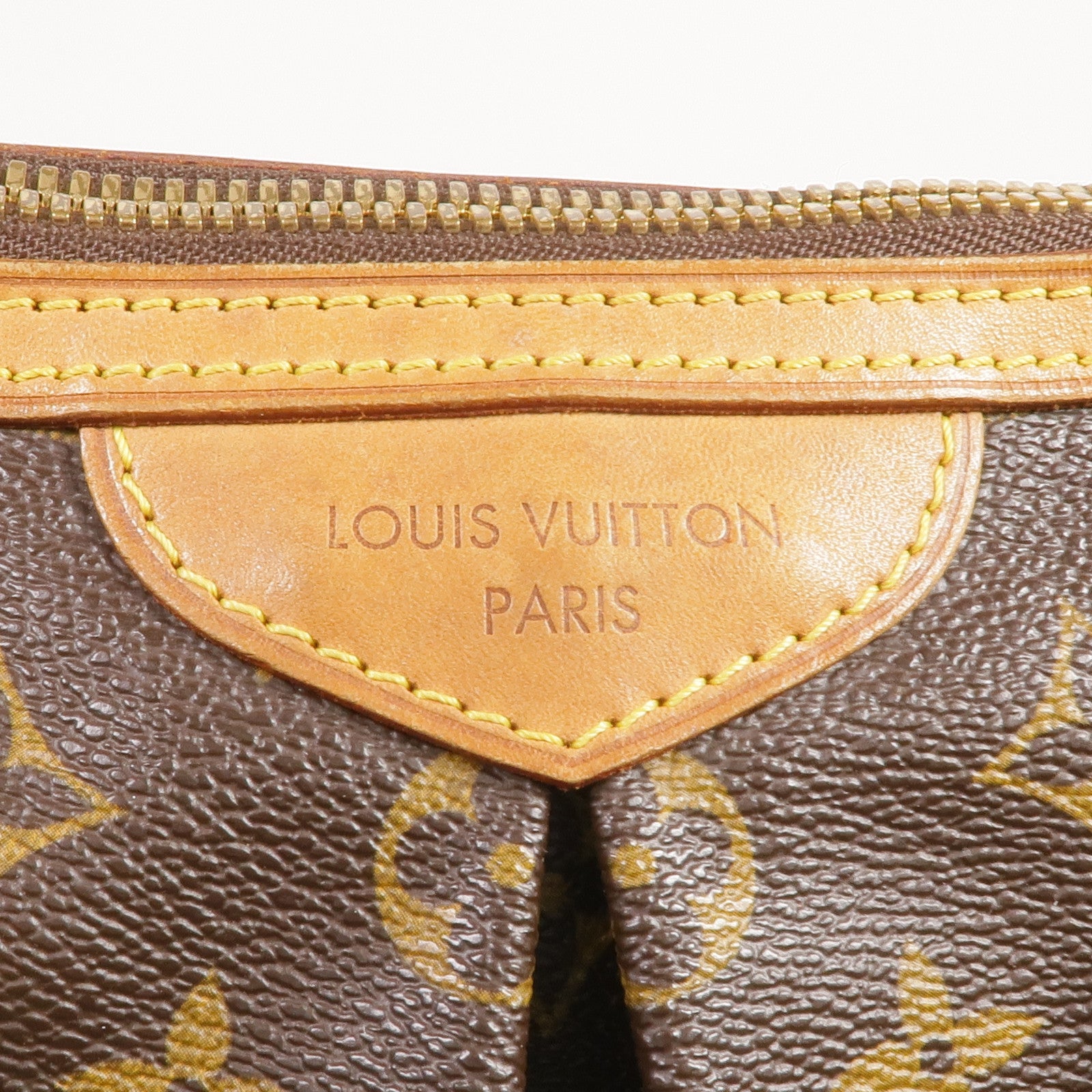 LOUIS VUITTON Monogram Palermo PM金扣手挽肩背兩用袋棕色