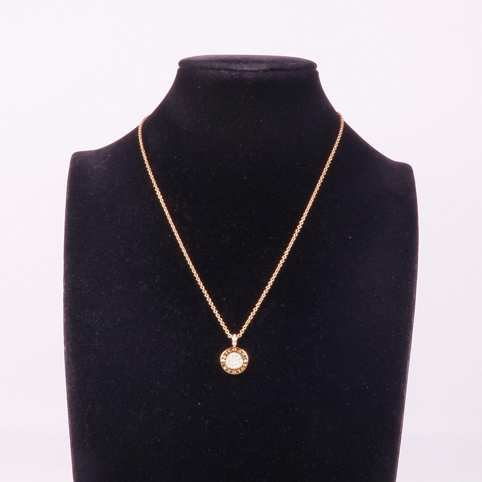 BVLGARI 18K玫瑰金Bvlgari Bvlgari Necklace Green翡翠/鑽石項鍊