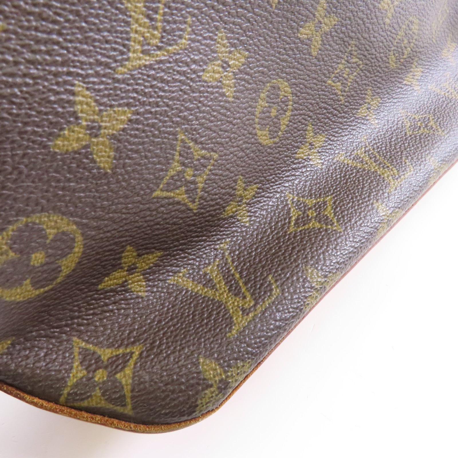 LOUIS VUITTON Monogram Trotteur金扣肩背袋棕色