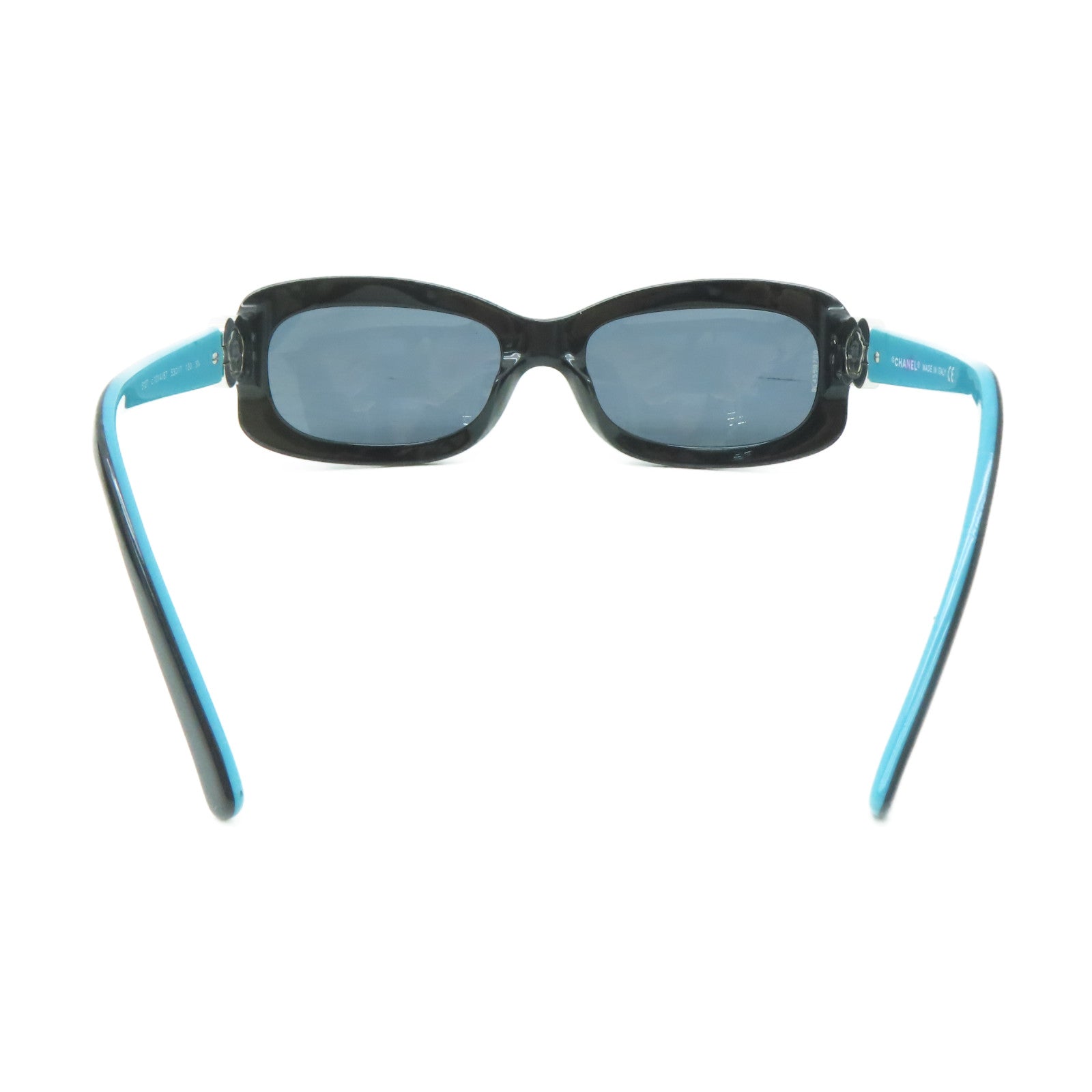 CHANEL 【激減優惠】金屬/PVC Sunglasses太陽眼鏡黑色/綠松石色