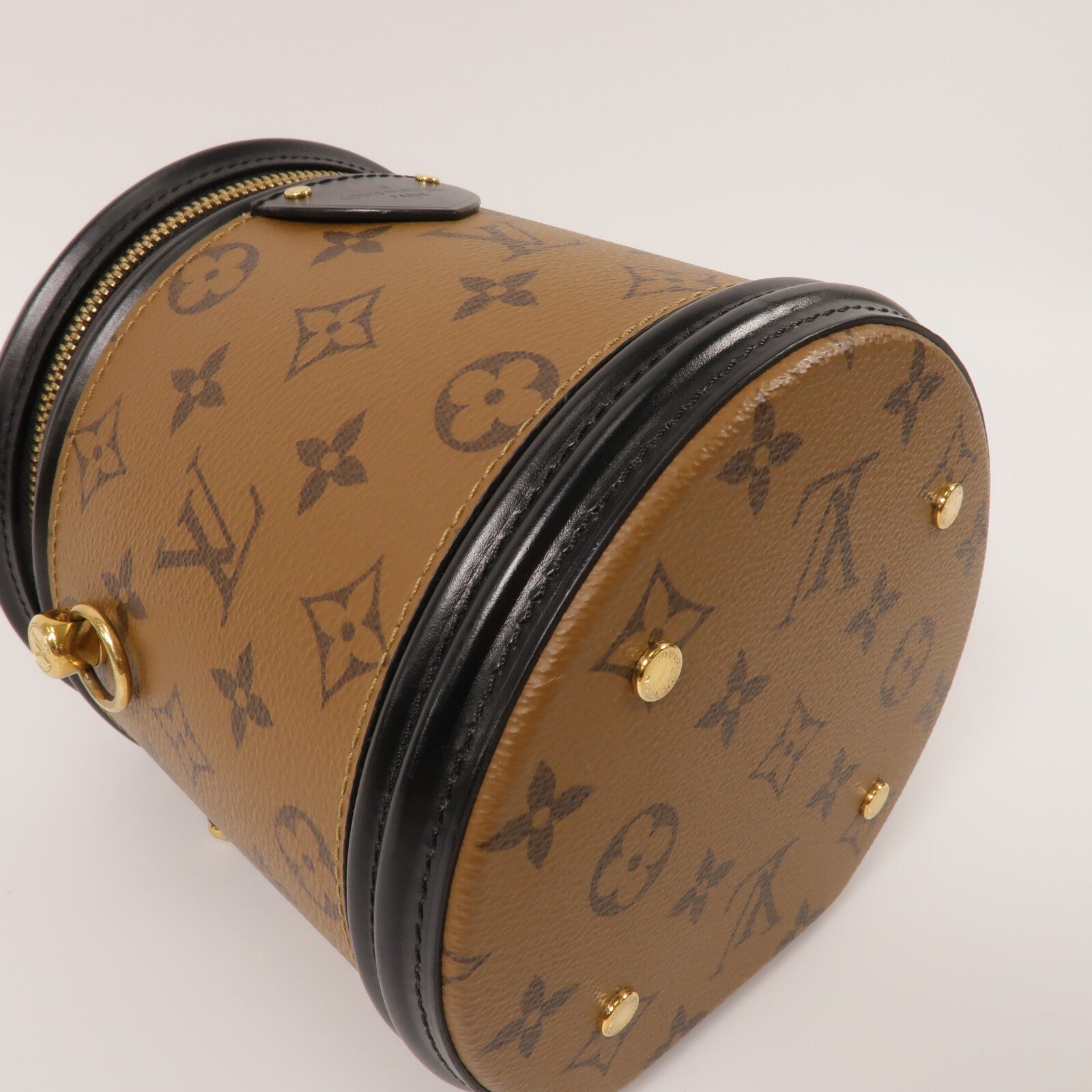 LOUIS VUITTON Monogram Reverse Cannes金扣手挽肩背兩用袋