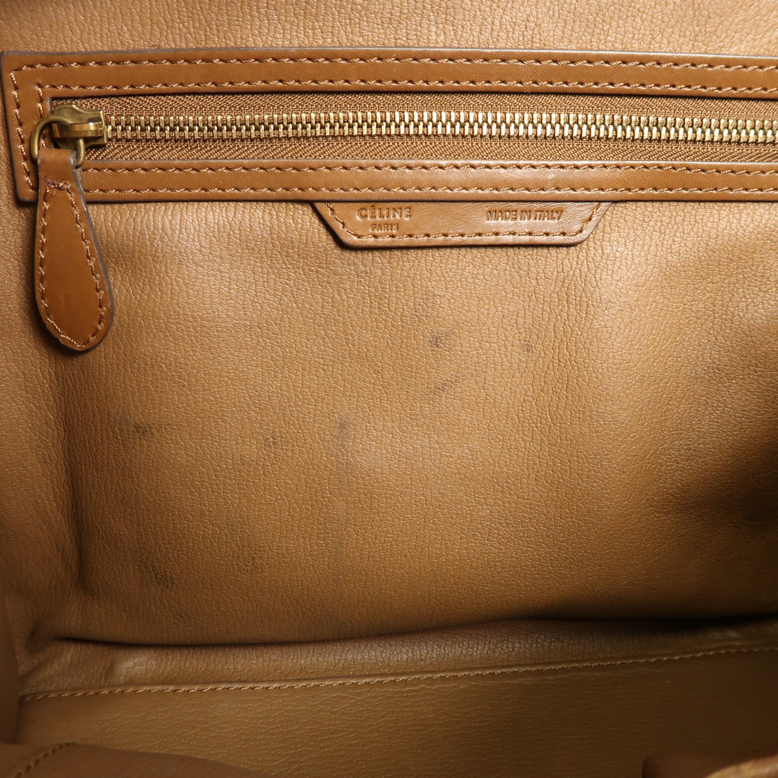 CELINE 牛皮皮革Luggage金扣手挽袋