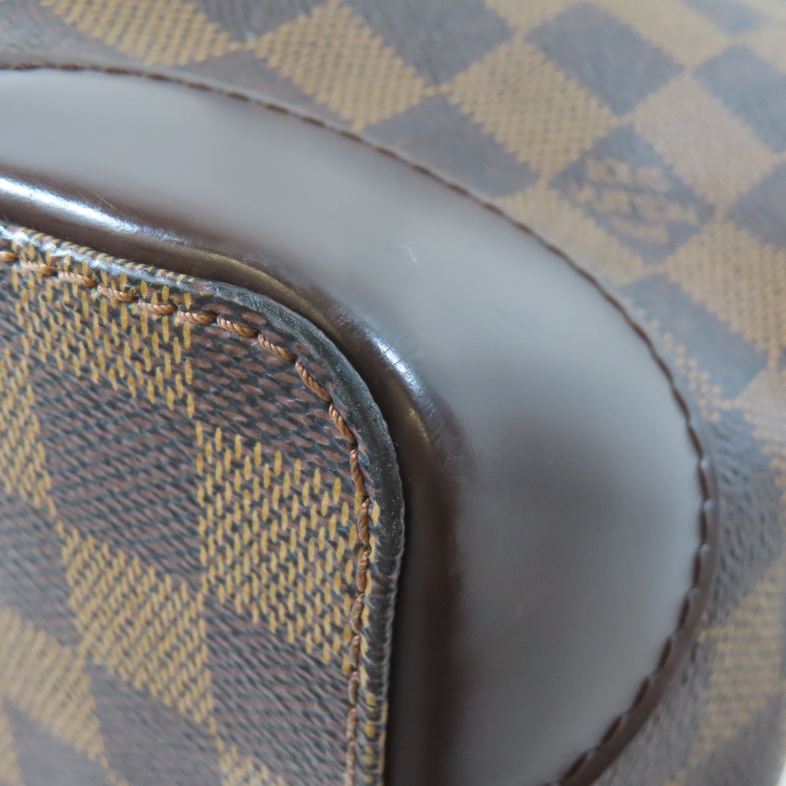 LOUIS VUITTON 【激減優惠】Damier Ebene Hampstead MM金扣肩背袋啡色