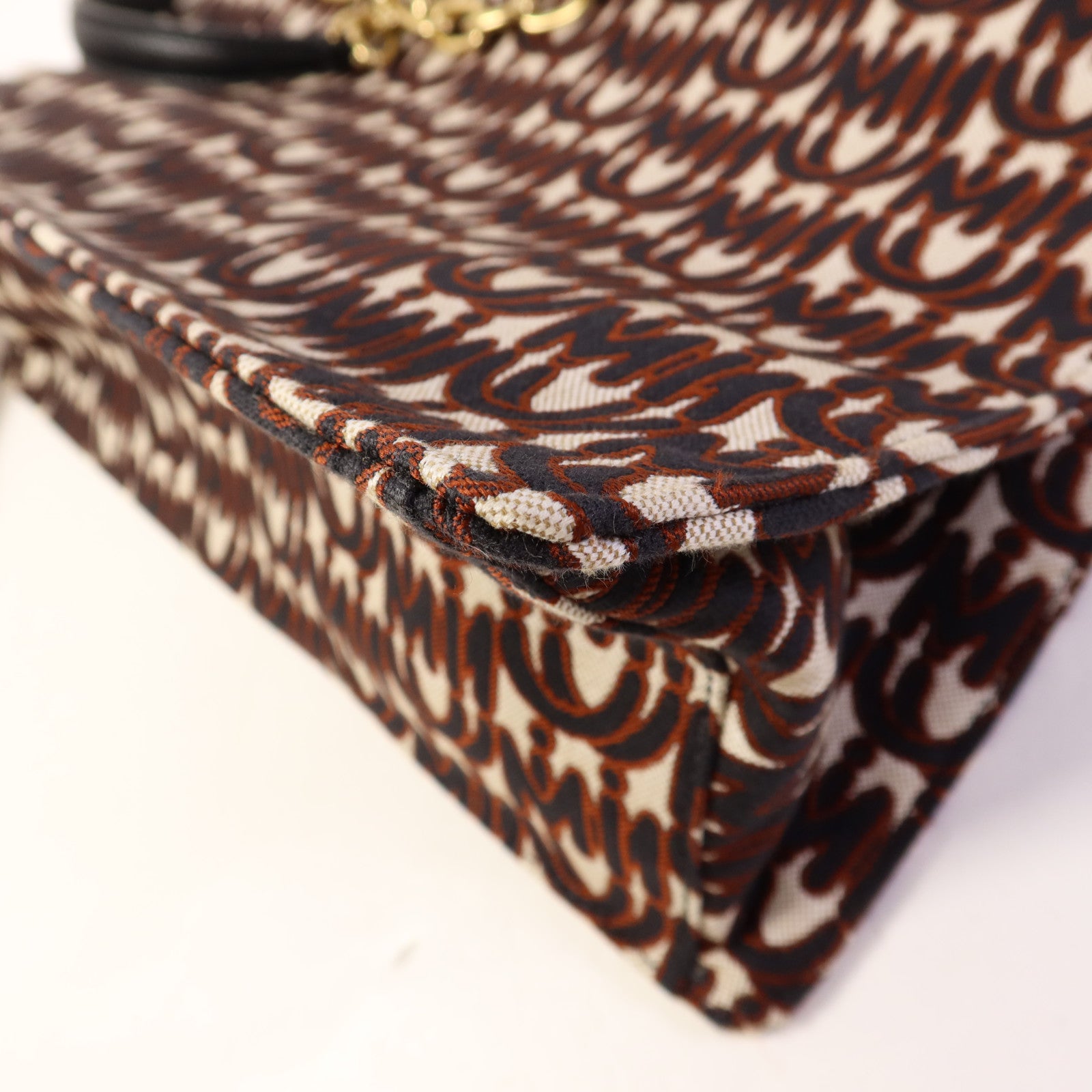 Miu Miu 帆布2 Way Shoulder Bag金扣手挽肩背兩用袋