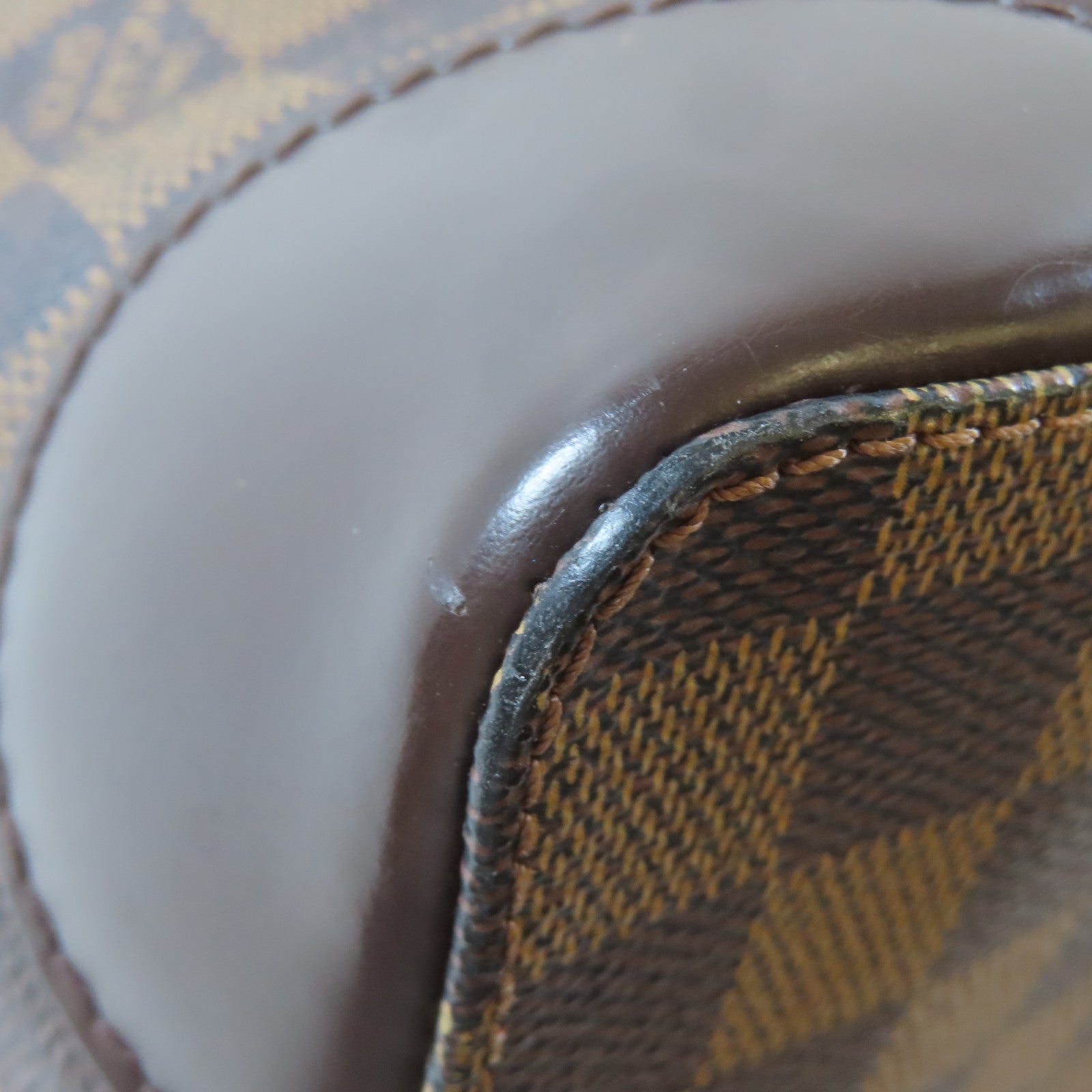 LOUIS VUITTON 【激減優惠】Damier Ebene Hampstead MM金扣肩背袋啡色