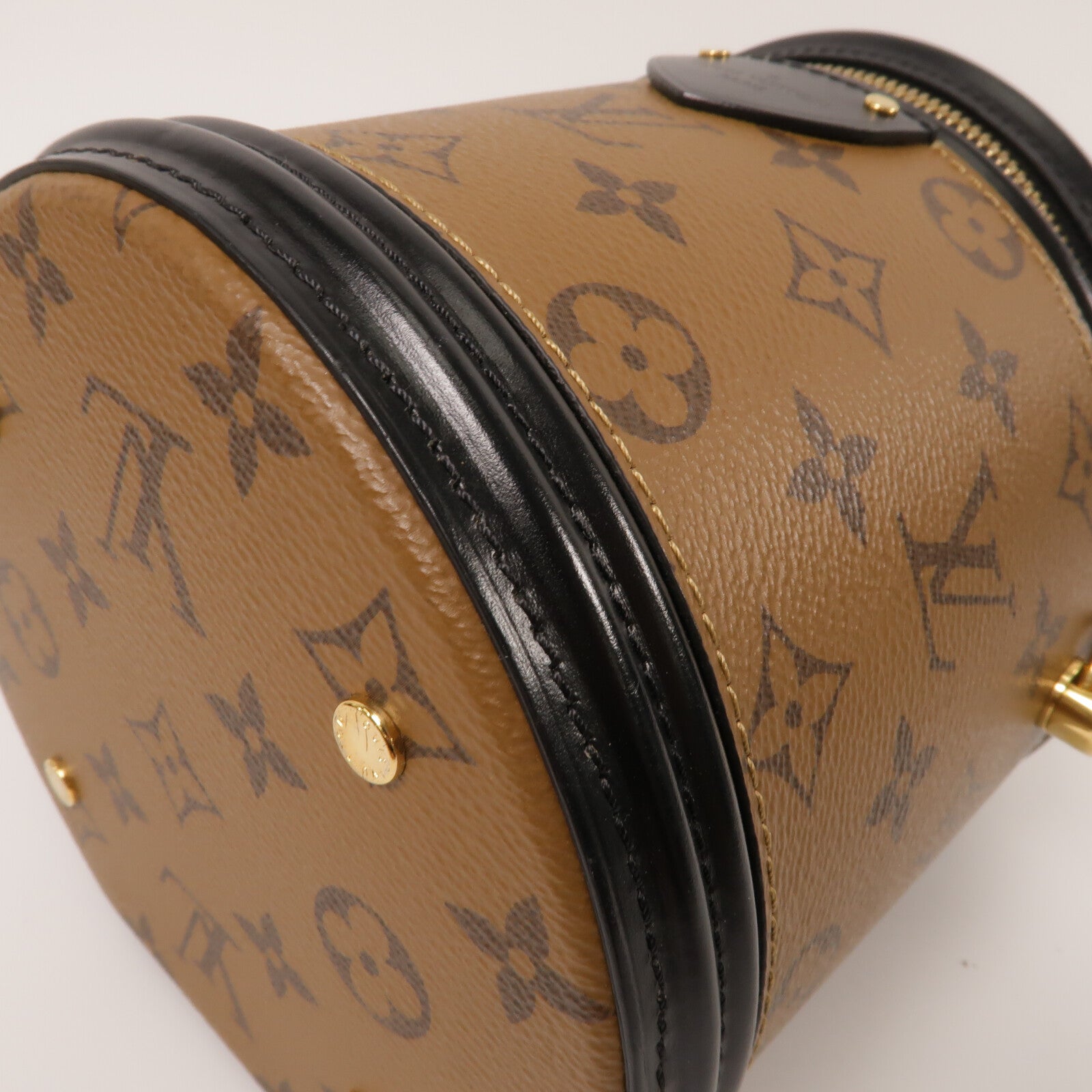 LOUIS VUITTON Monogram Reverse Cannes金扣手挽肩背兩用袋