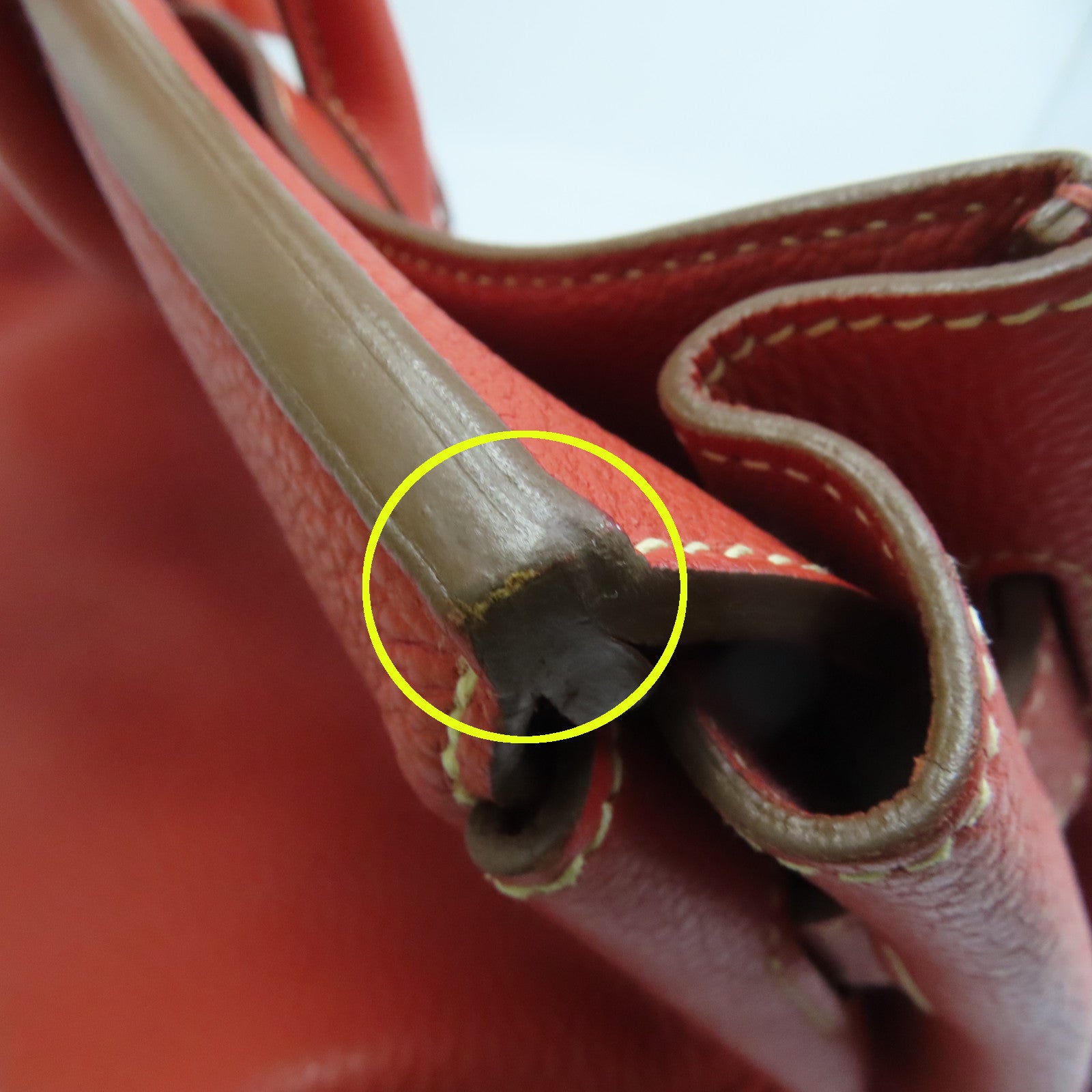 HERMES Togo皮革Shoulder Birkin金扣肩背袋鱷魚橘