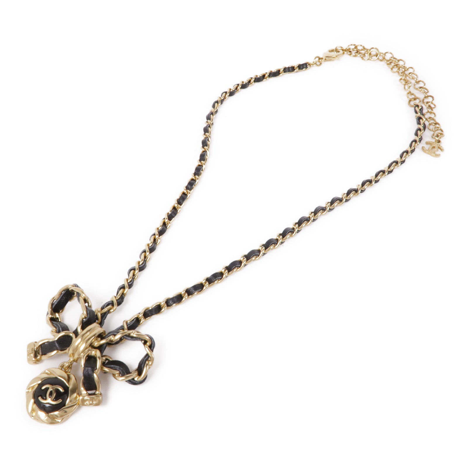 CHANEL 皮革/金屬Necklace項鍊