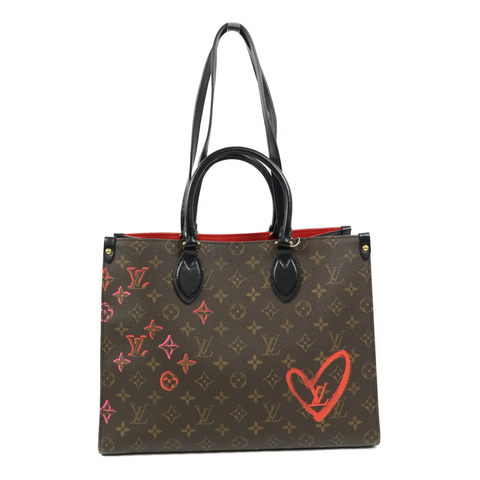 LOUIS VUITTON Monogram OnTheGo MM ""Fall in Love""手挽肩背兩用袋