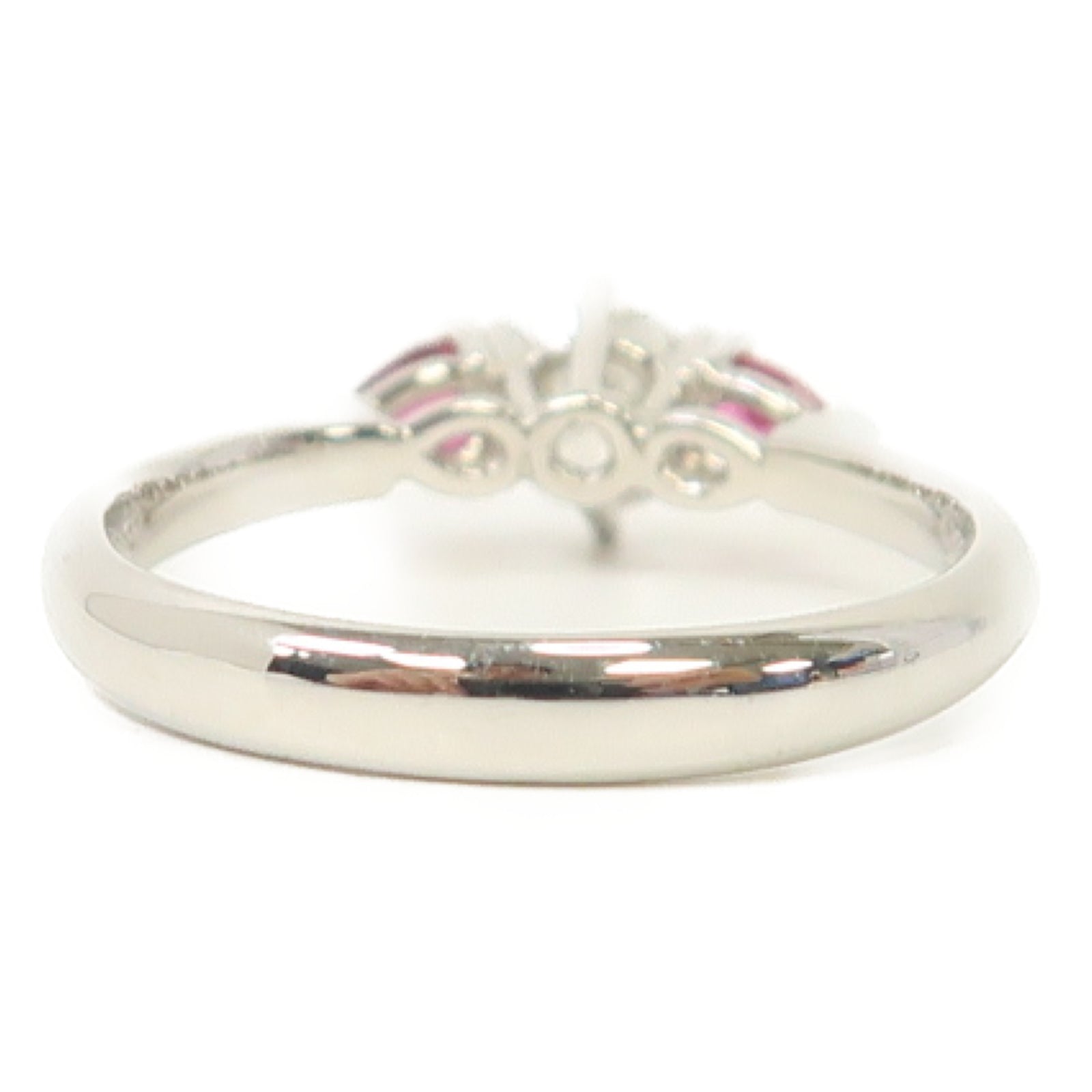 JEWELRY 【激減優惠】PT900鉑金Ruby Diamond Ring 0.35ct紅寶石/0.363ct鑽石戒指US#6