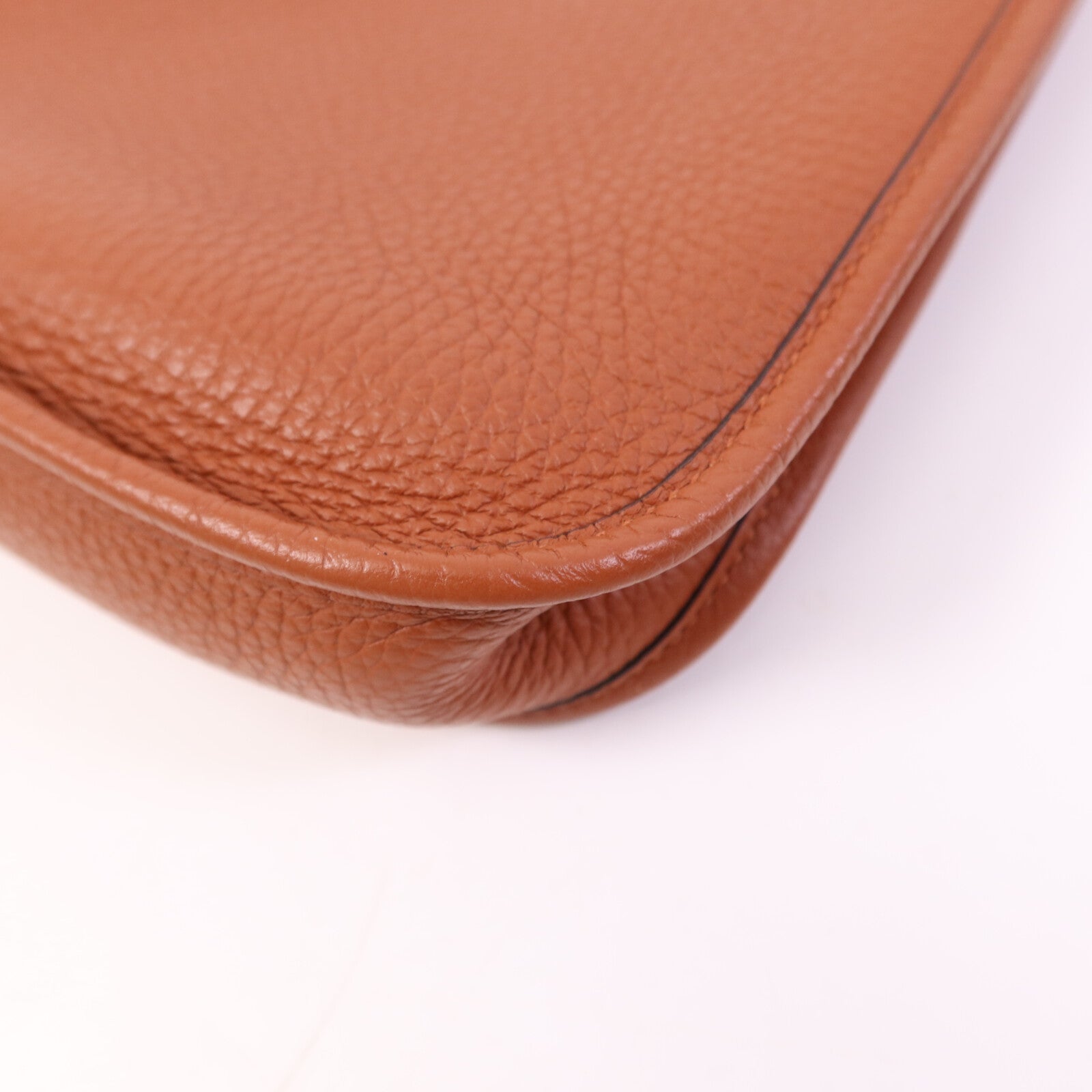 HERMES Clemence皮革Evelyne TPM金扣肩背袋Cuivre