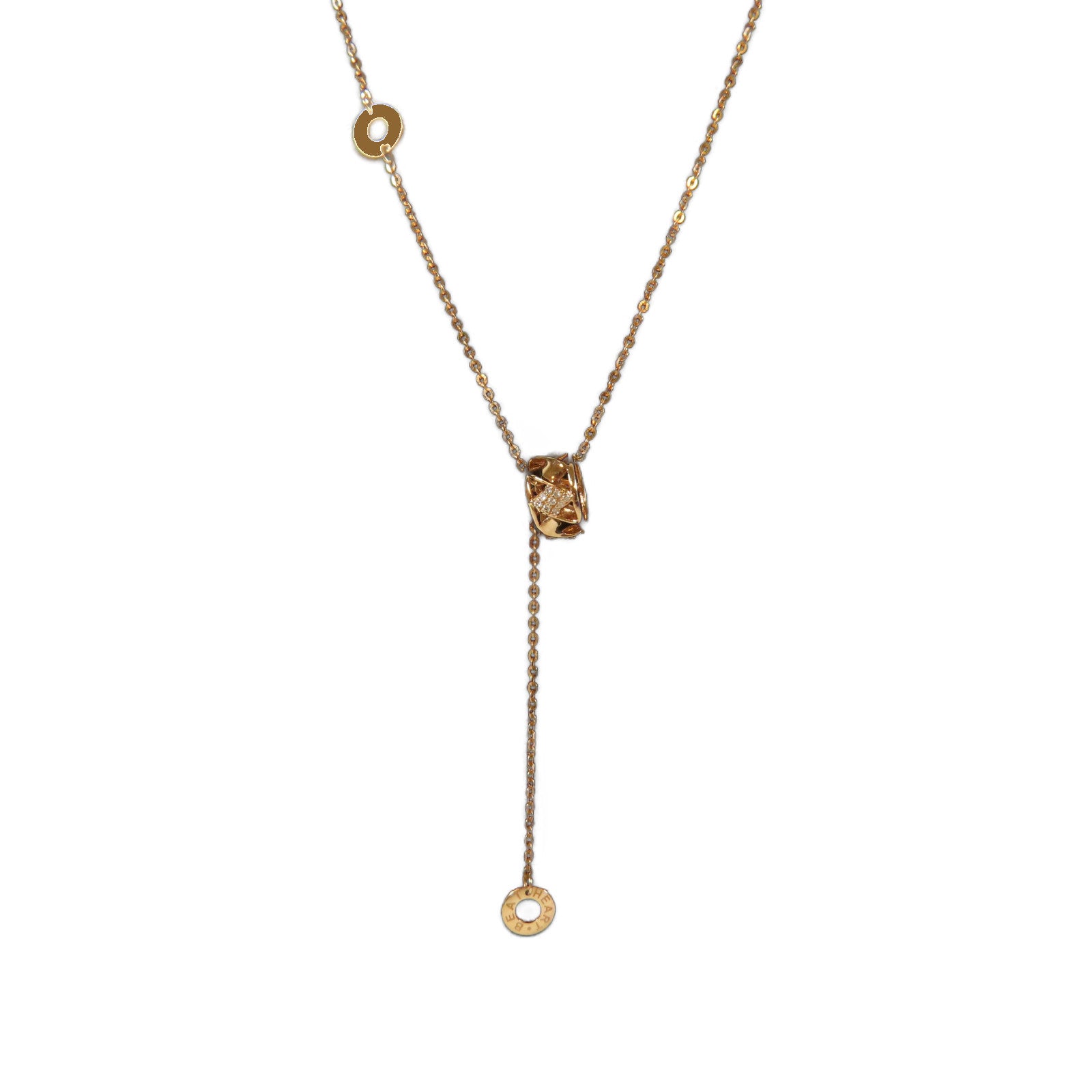 JEWELRY 18K玫瑰金1.6g Diamond Necklace鑽石項鍊#44cm