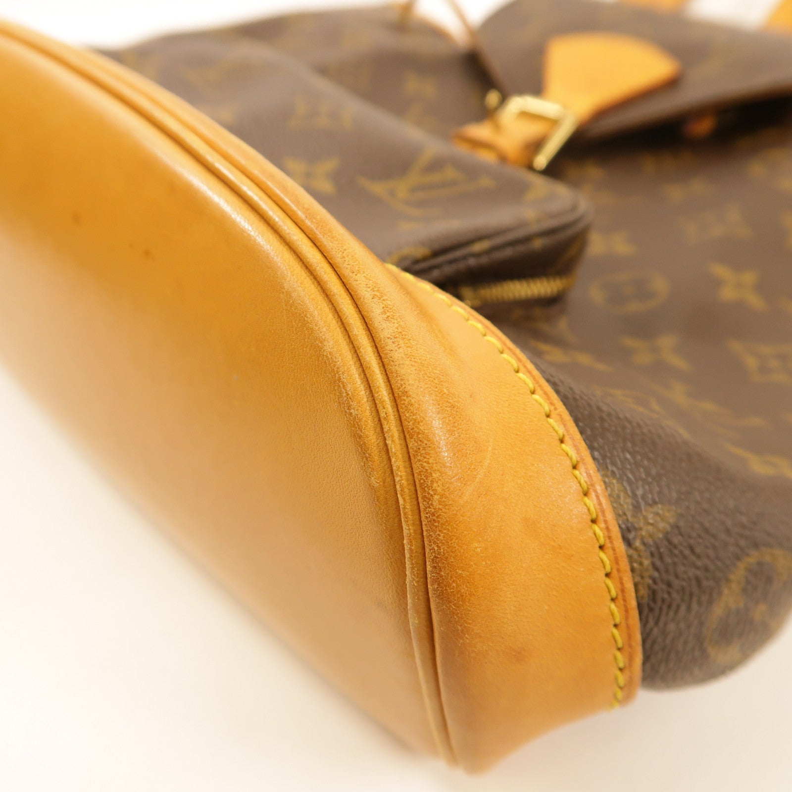 LOUIS VUITTON Monogram Montsouris MM金扣背包啡色