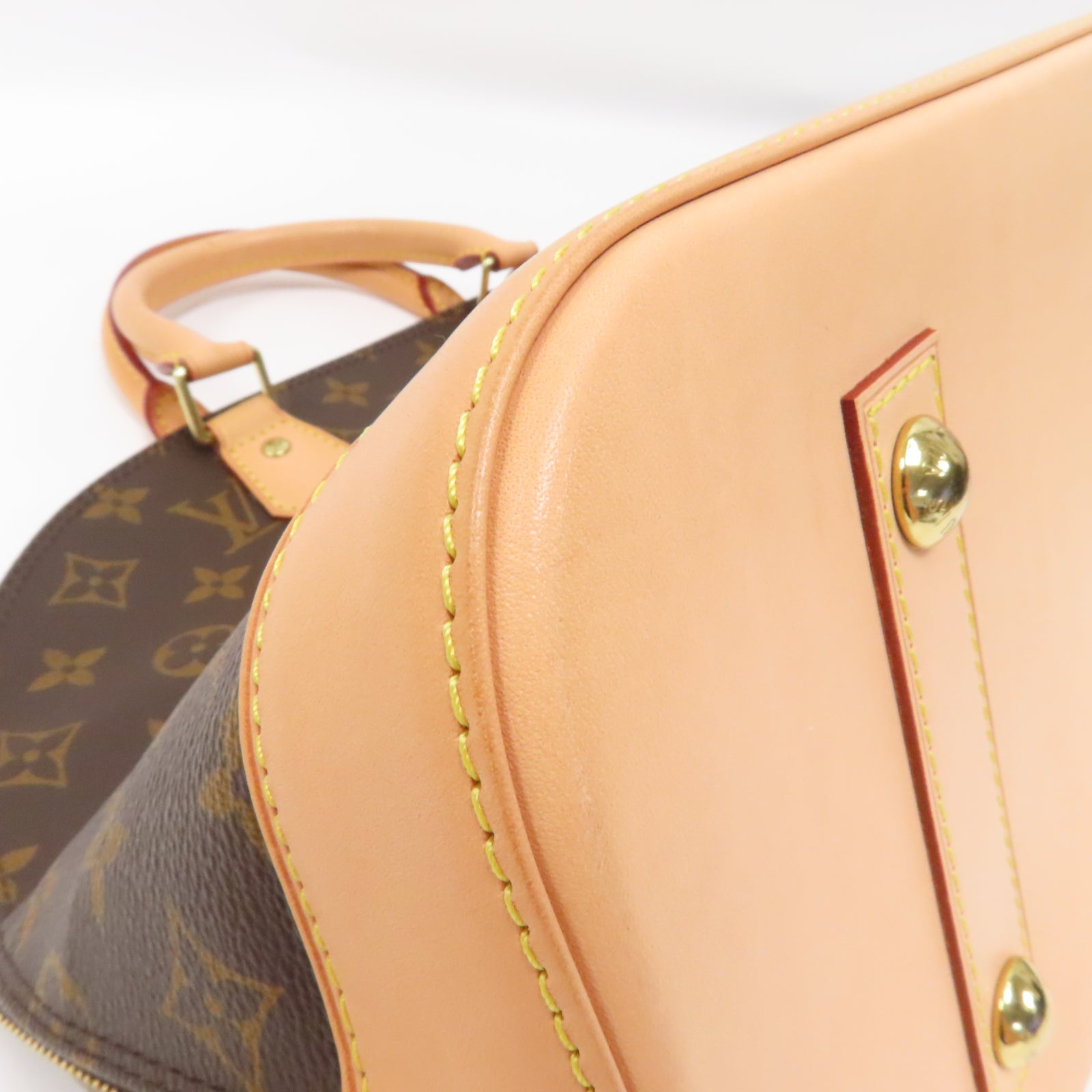 LOUIS VUITTON Monogram Alma金扣手挽袋啡色