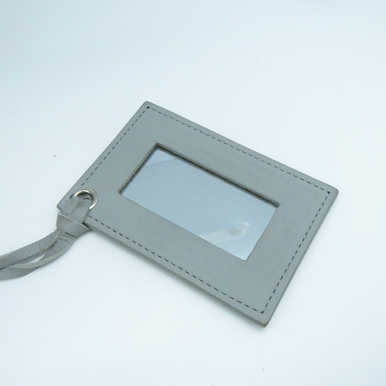 BALENCIAGA 【激減優惠】羊皮皮革Mini Zip Papier銀扣手挽肩背兩用袋灰色
