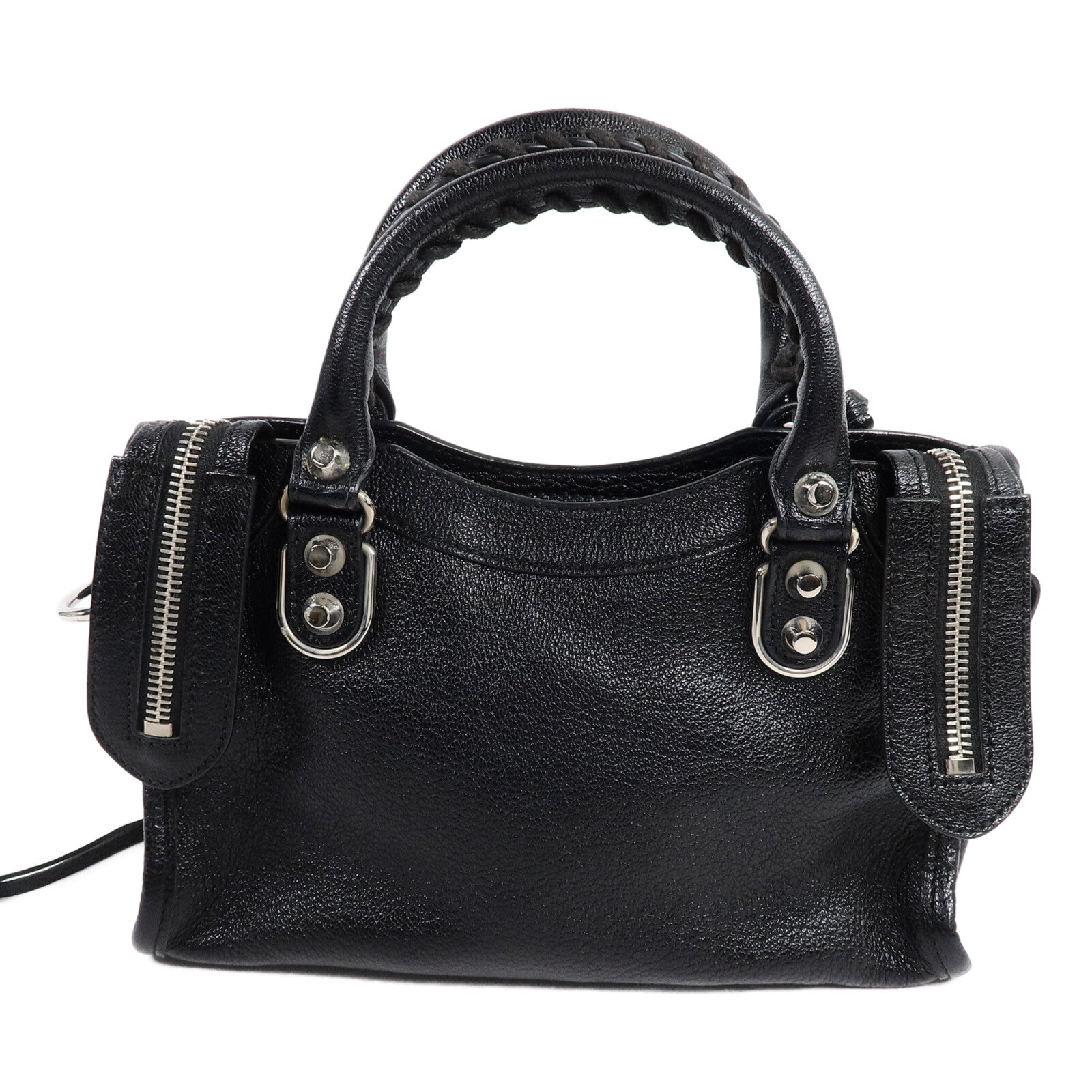 BALENCIAGA 牛皮皮革Mini City手挽肩背兩用袋