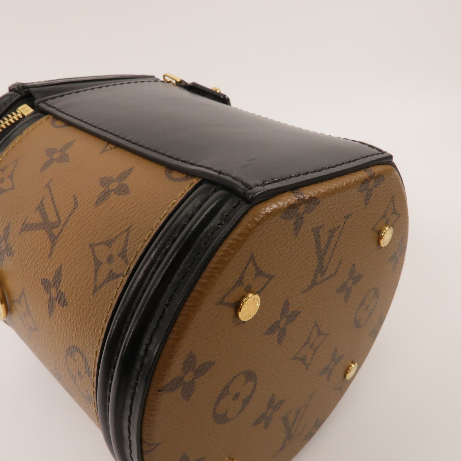 LOUIS VUITTON Monogram Reverse Cannes金扣手挽肩背兩用袋