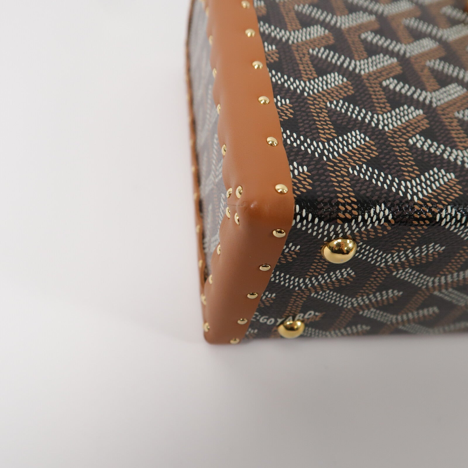 GOYARD 塗層帆布/牛皮皮革Sac Malle Cassette PM肩背袋