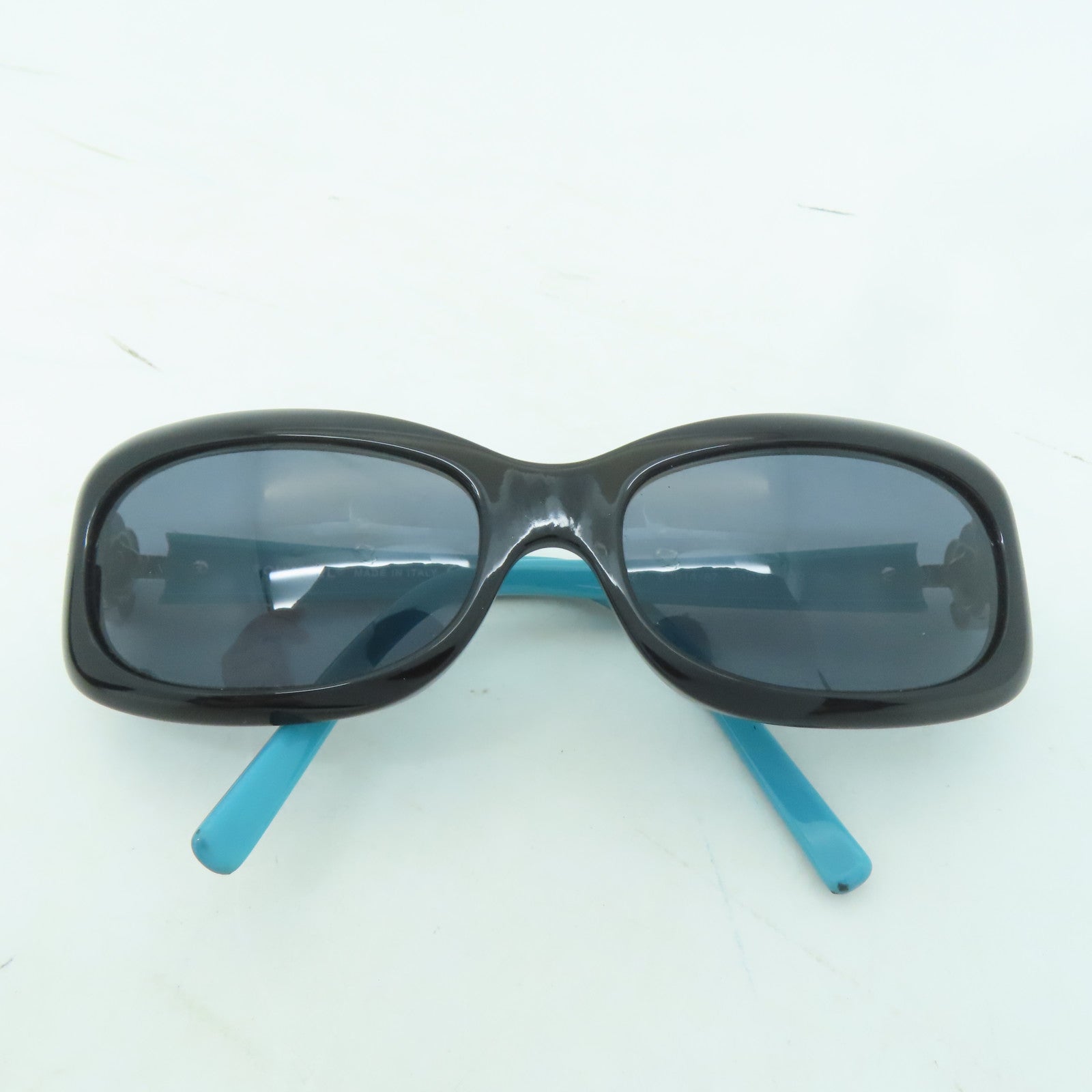 CHANEL 【激減優惠】金屬/PVC Sunglasses太陽眼鏡黑色/綠松石色
