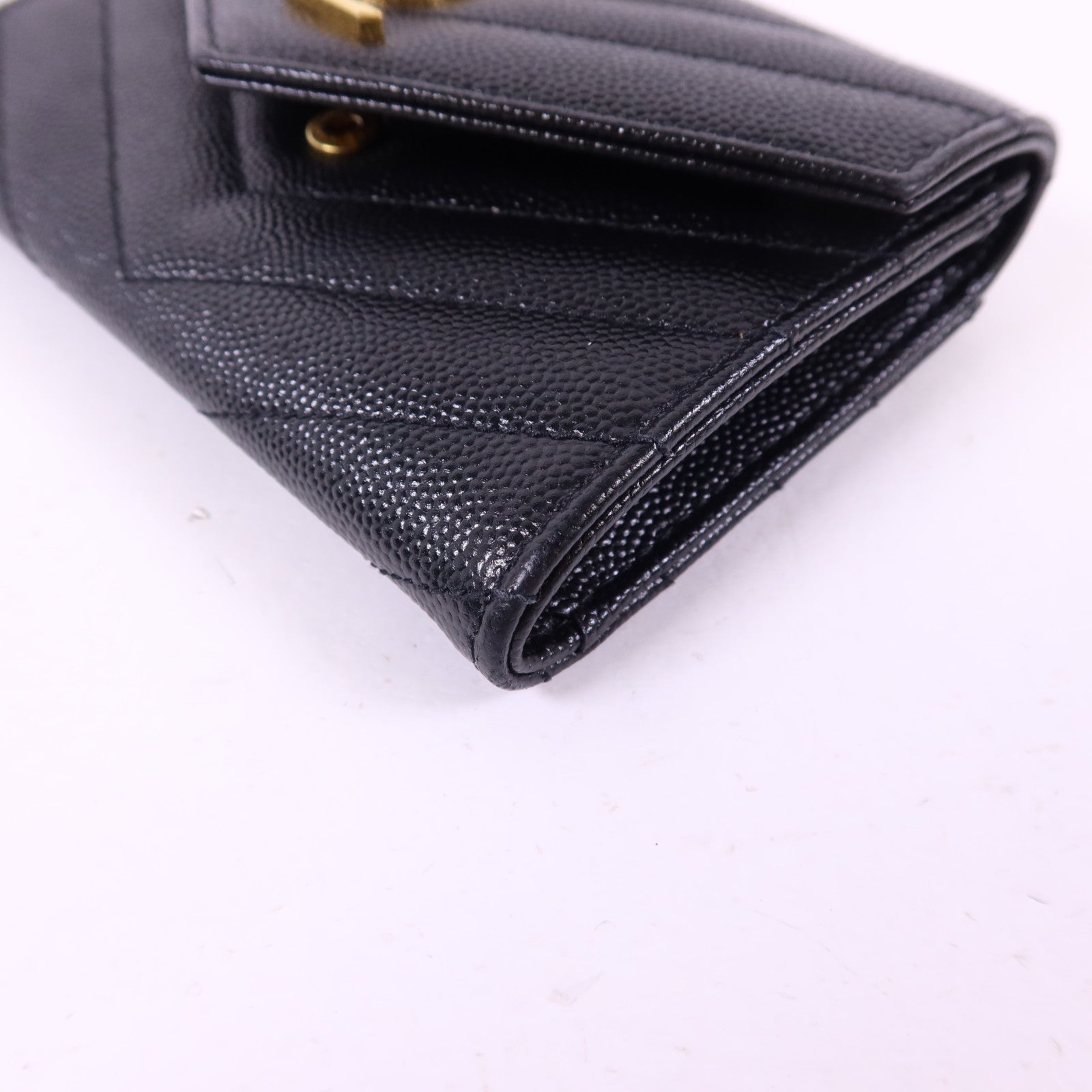 SAINT LAURENT 牛皮皮革Card Case金扣卡片套