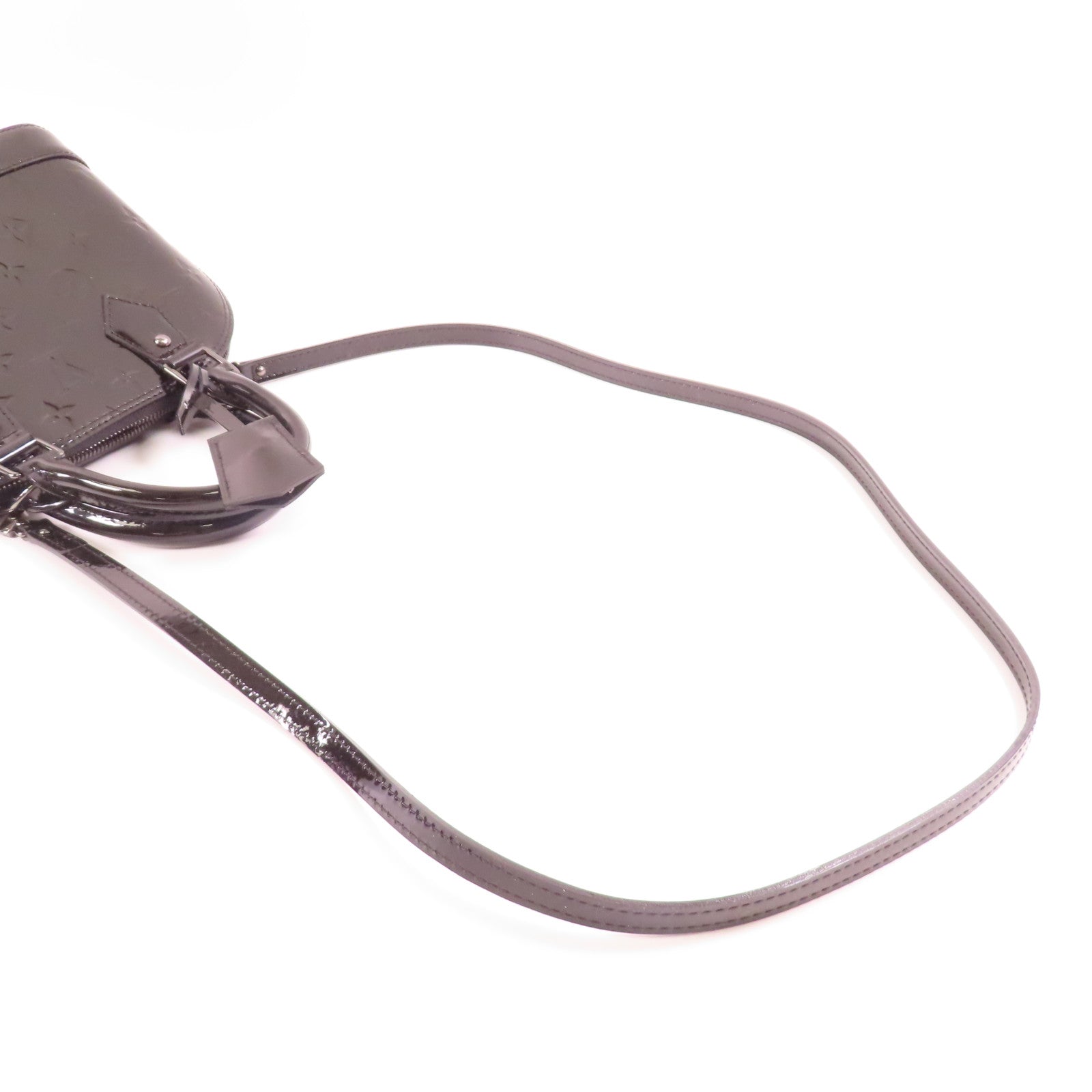 LOUIS VUITTON LV SHW Alma BB 2Way Shoulder Hand Bag Monogram Vernis M91448 Black