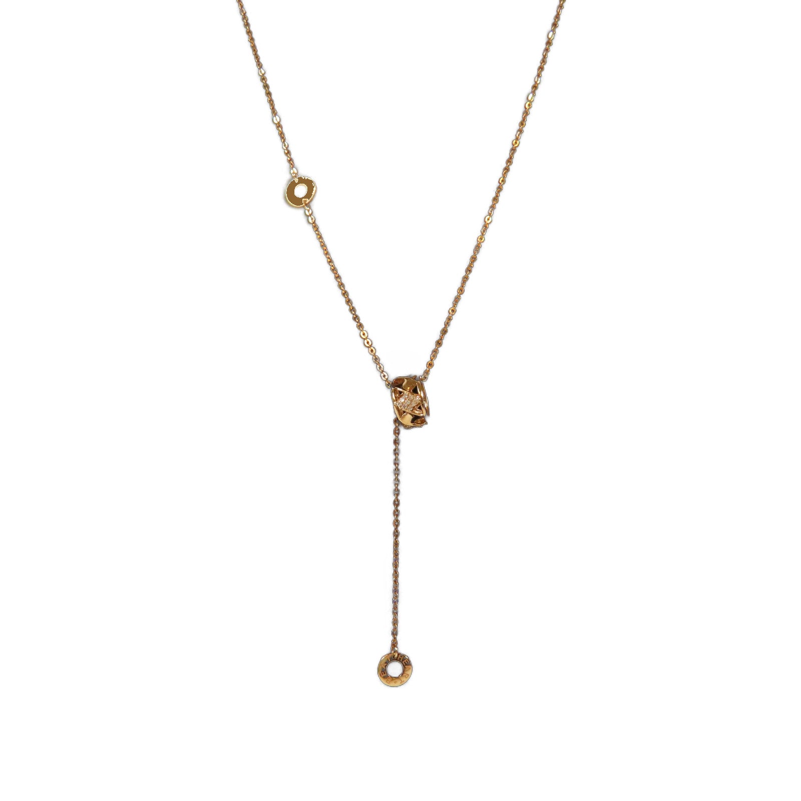JEWELRY 18K玫瑰金1.6g Diamond Necklace鑽石項鍊#44cm